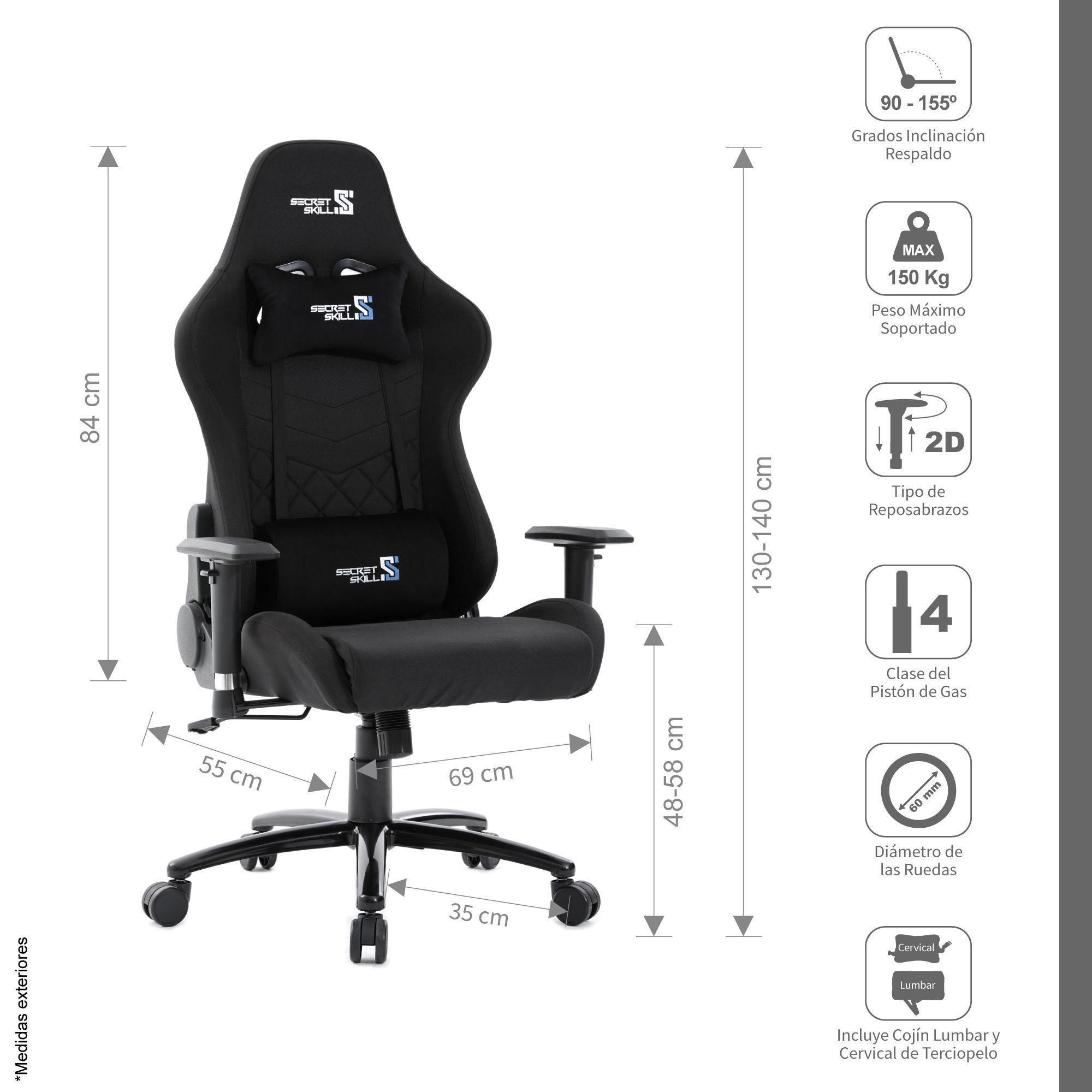 Silla Gamer Spy Black-2
