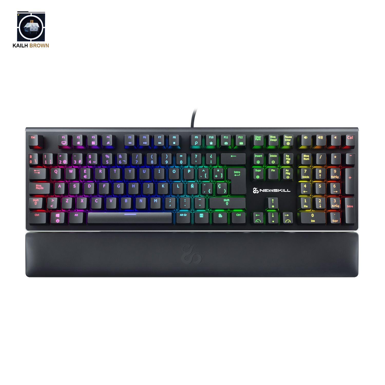 Teclado Gamer Ngro Reposamuñ Serike-RGB Switch Outemu Brown-2