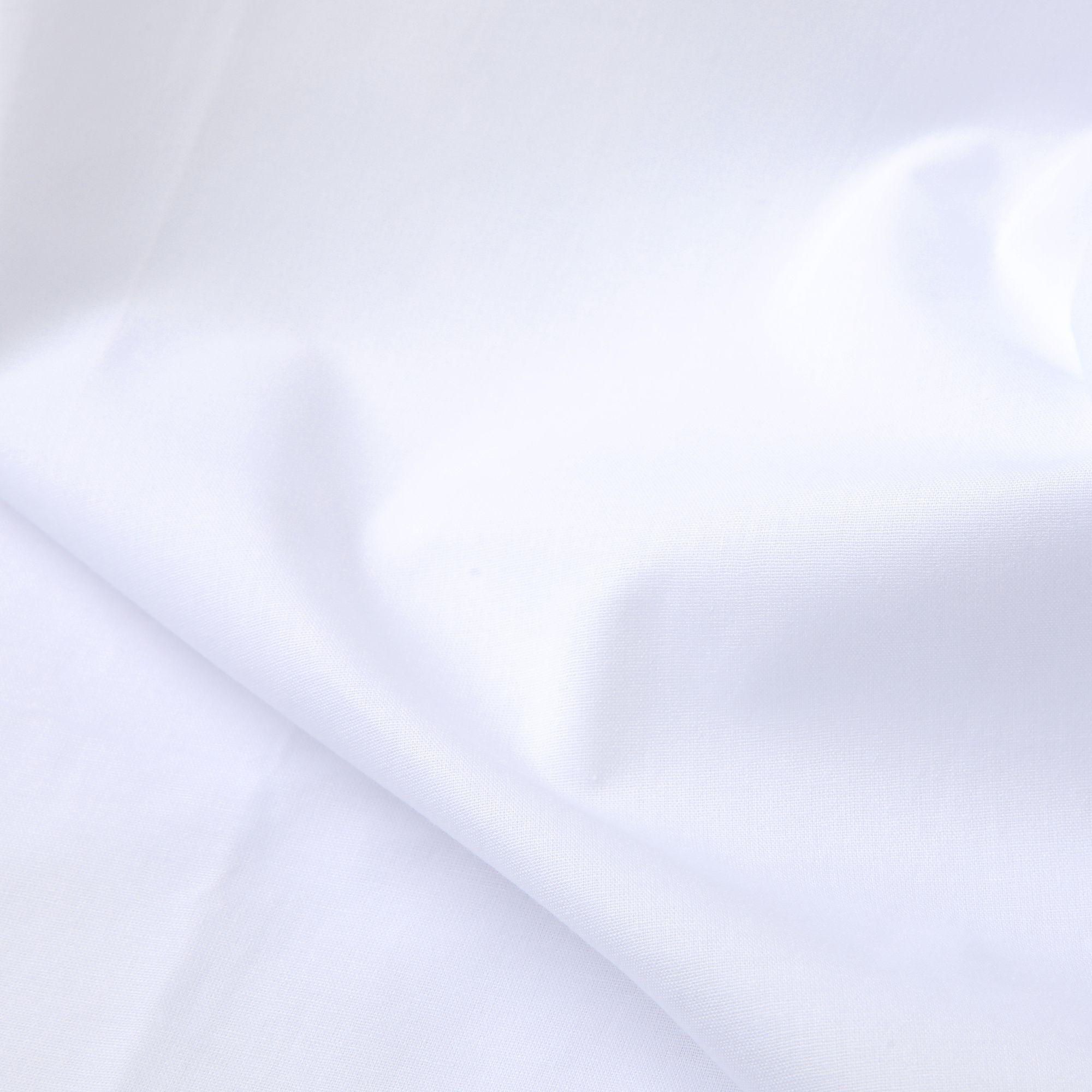 Set Sábanas 150 Hilos  Algodón Peruano  Percale Liso Blanco 2 Plazas-3
