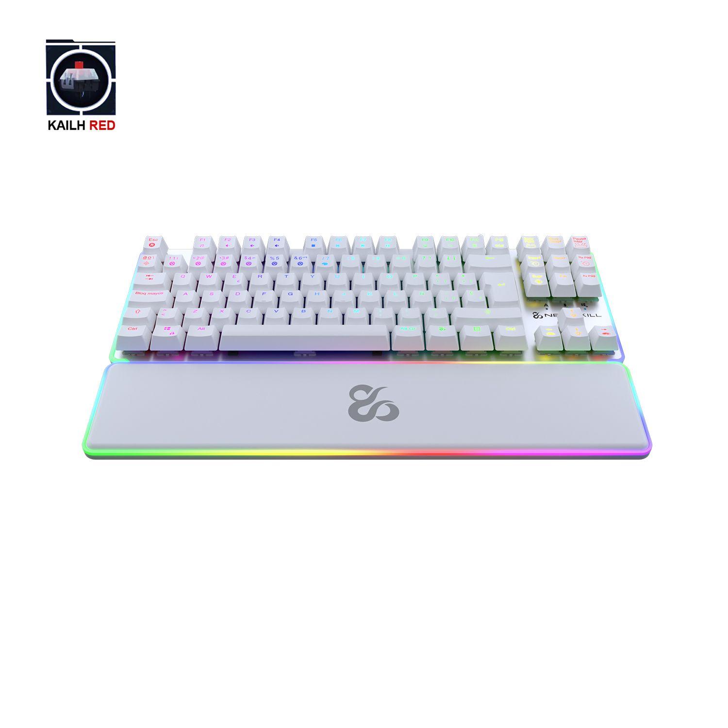 Teclado Gamer Gungnyr Pro Ivory RGB Switch Gateron Red-3