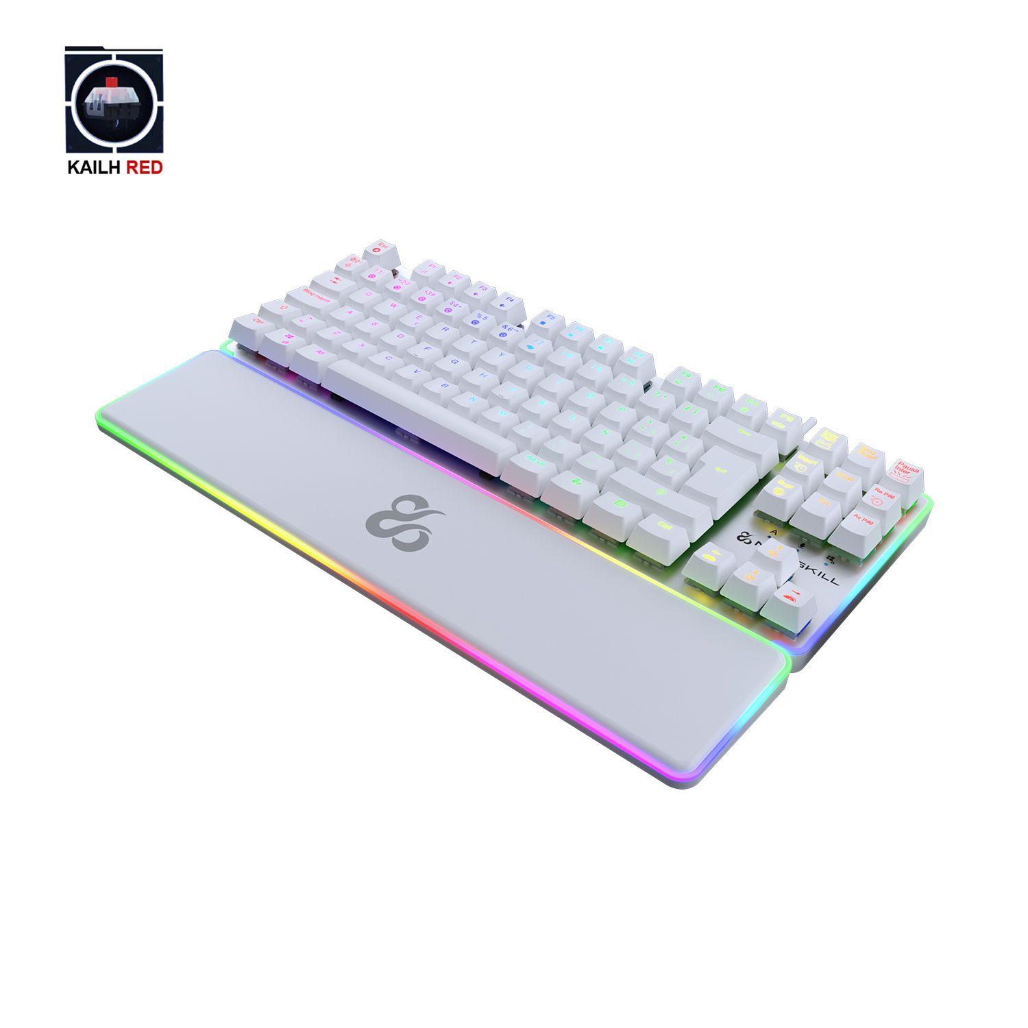 Teclado Gamer Gungnyr Pro Ivory RGB Switch Gateron Red-4