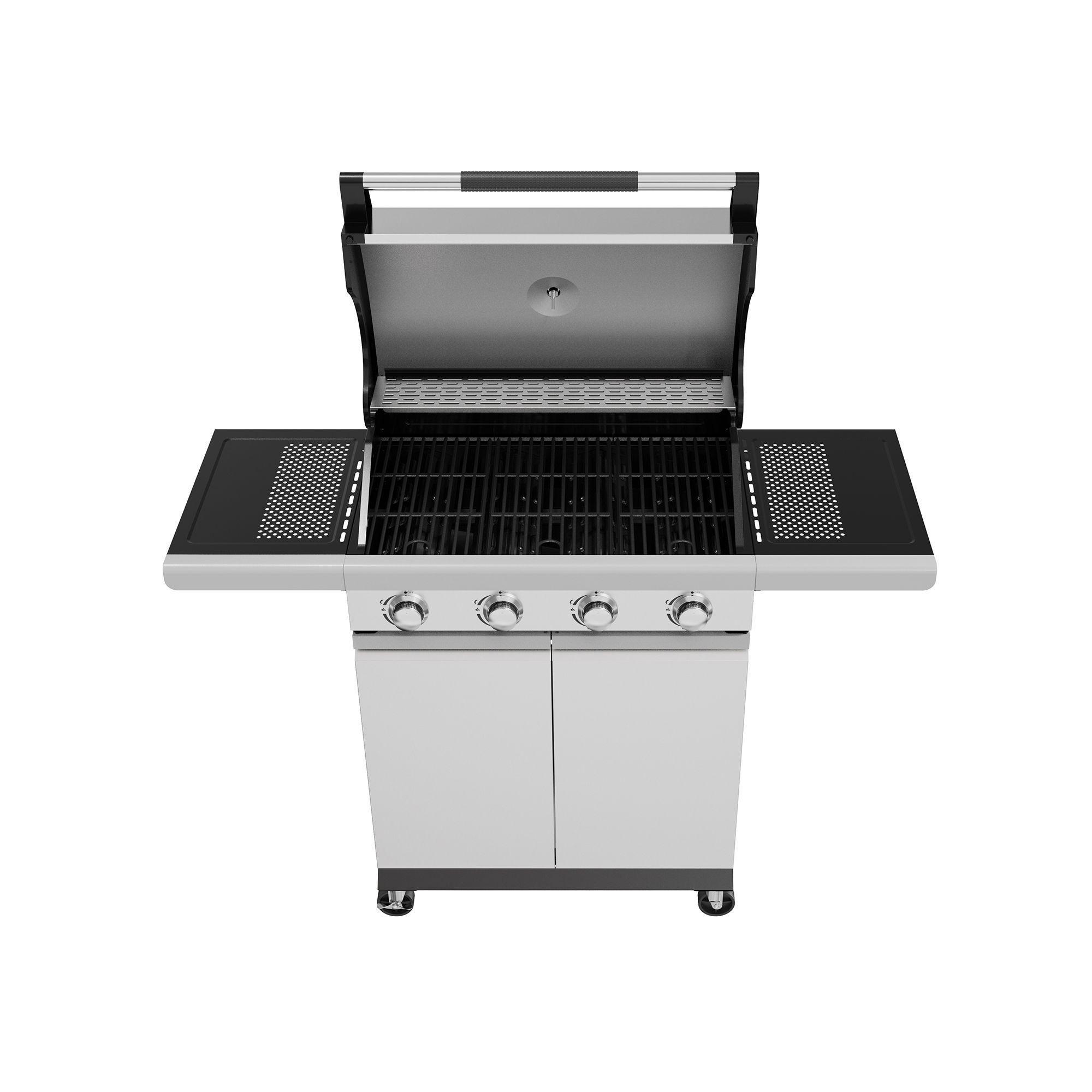 Set Parrilla a Gas 4 Quemadores New York Inox + Funda L-3