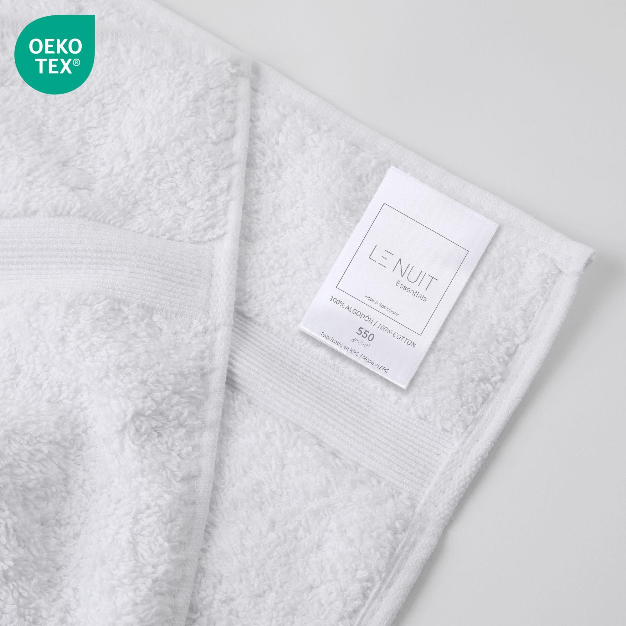 Toalla de Cara 550 grs/mt2 100% Algodón Essentials Blanca-2