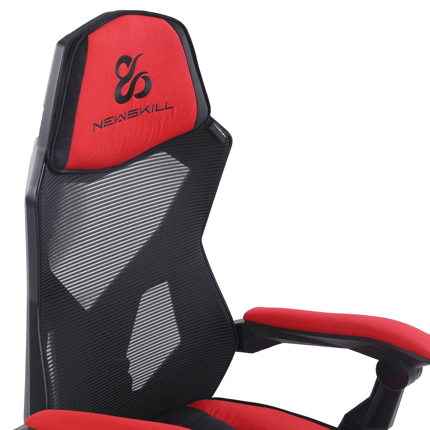 Silla Gamer Eros Ergonomica Malla Rojo-6