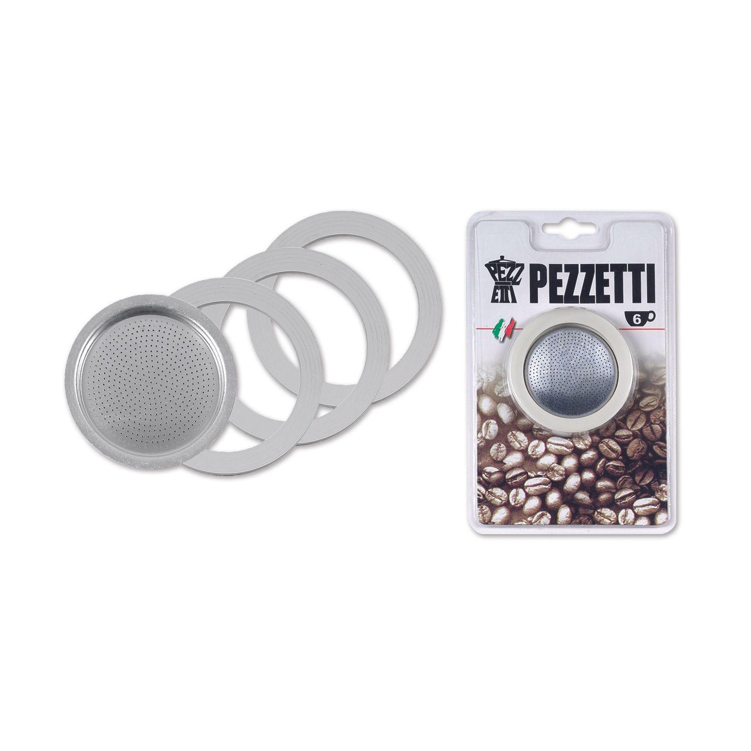 Filtro Acero Inox-3 Juntas Silicona-Cafetera 6 tazas Steel Express-0