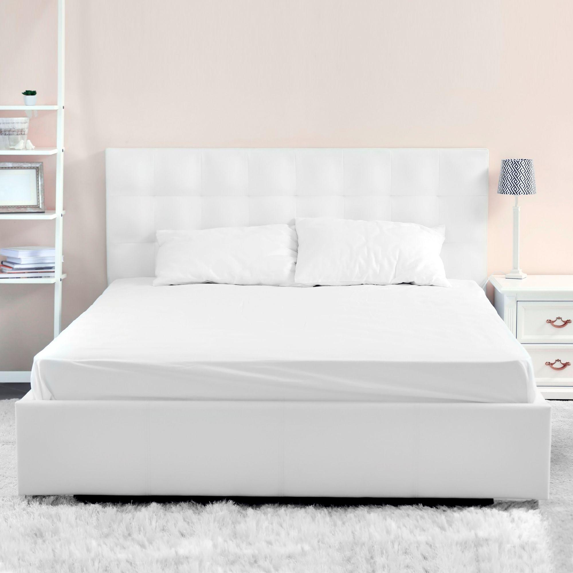 Set Sábanas King 300 Hilos Algodón Pima Peruano Percale Liso Bco-5