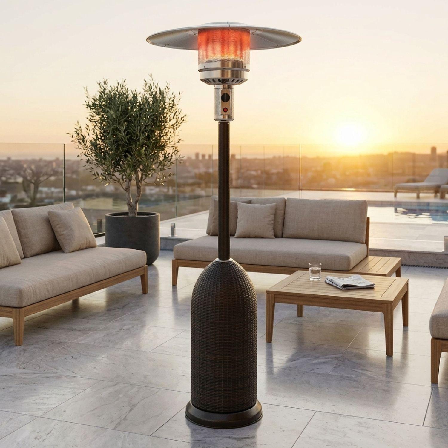 Estufa a Gas Exterior Terraza SETAX Rattan-4