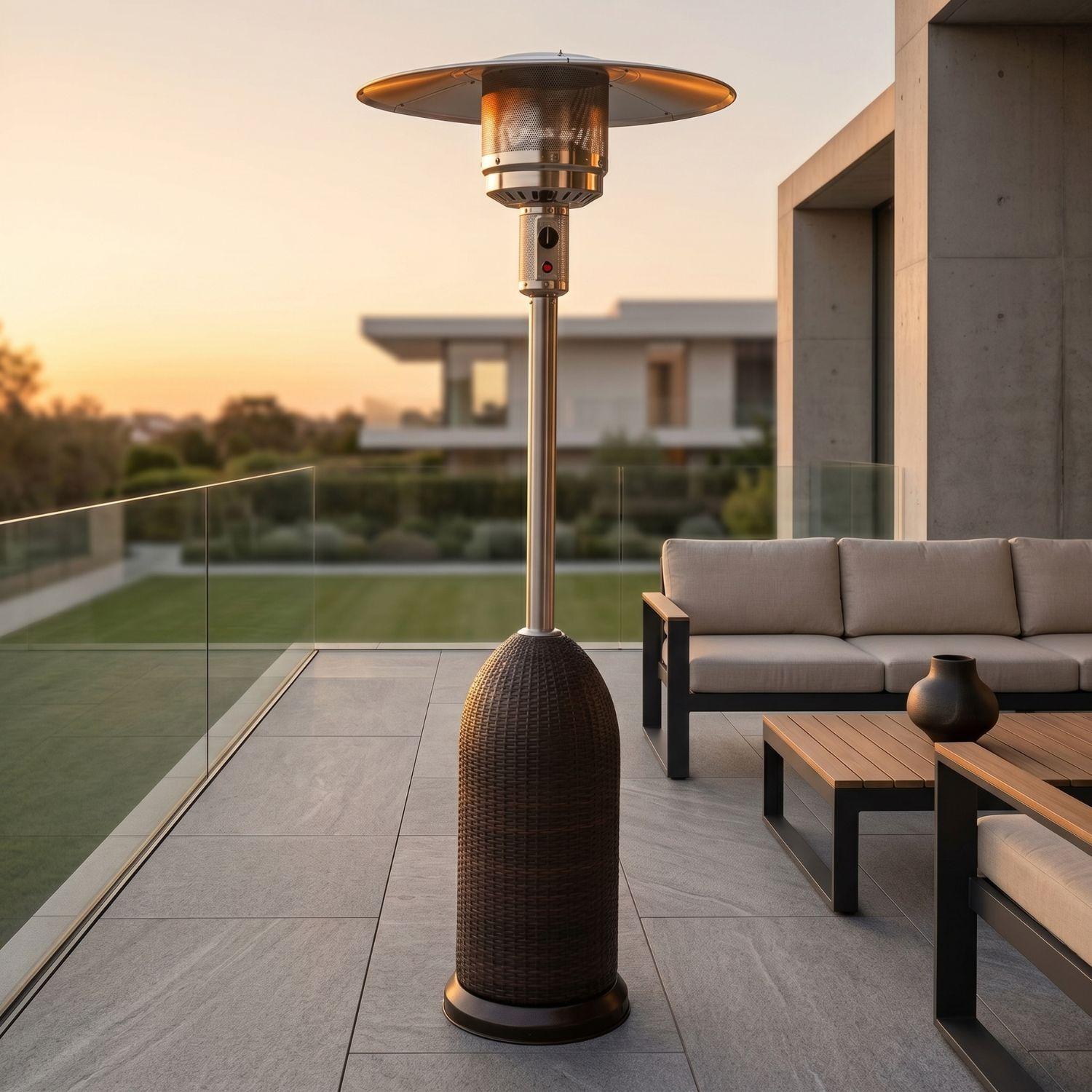 Estufa a Gas Exterior Terraza SETAX Rattan-5
