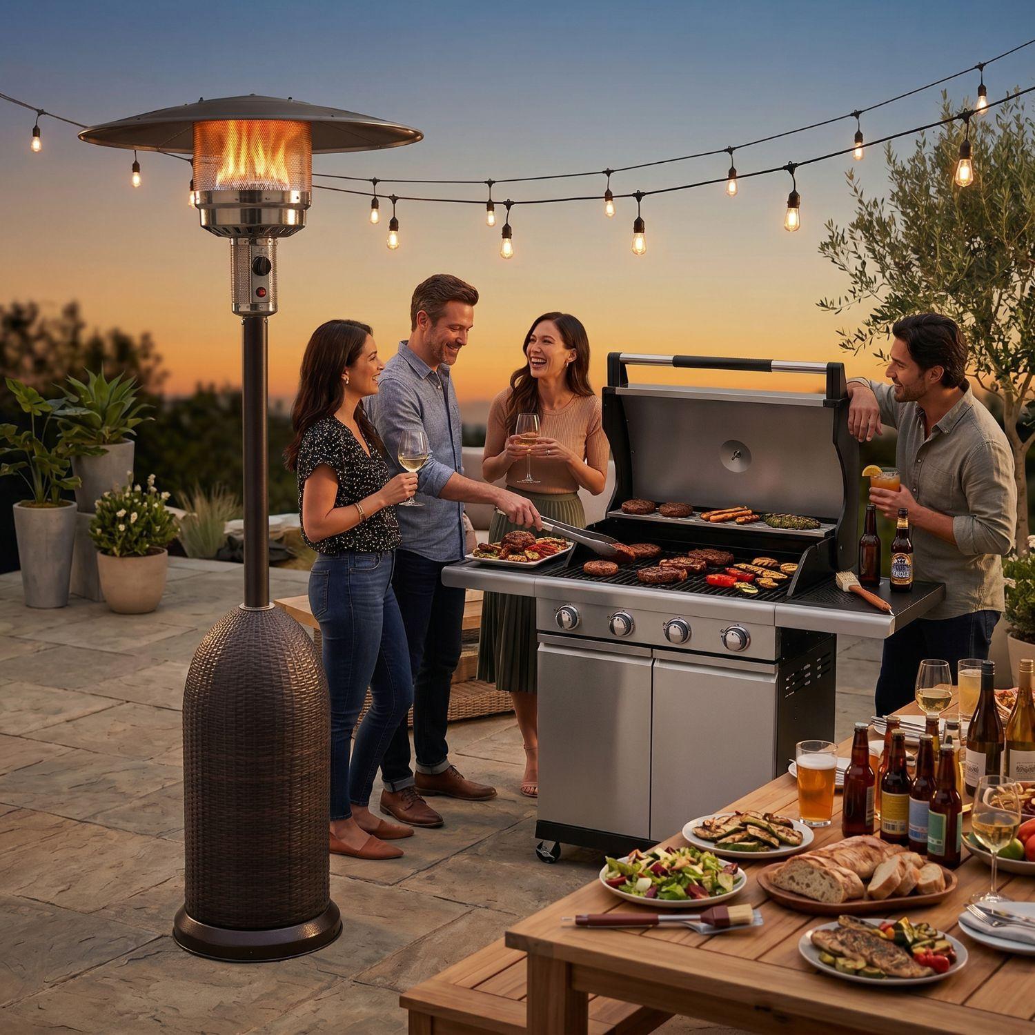 Estufa a Gas Exterior Terraza SETAX Rattan-6