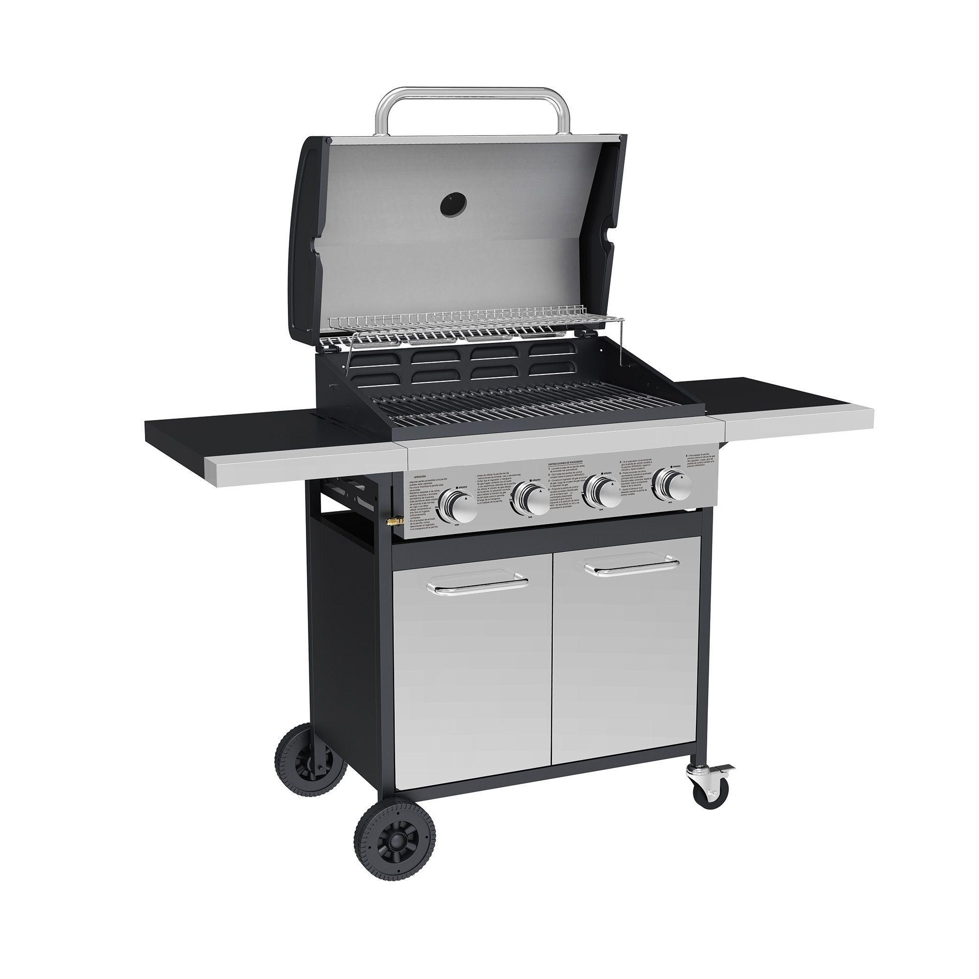 Set Parrilla a Gas 4 Quemadores Oregon Inox + Funda-3