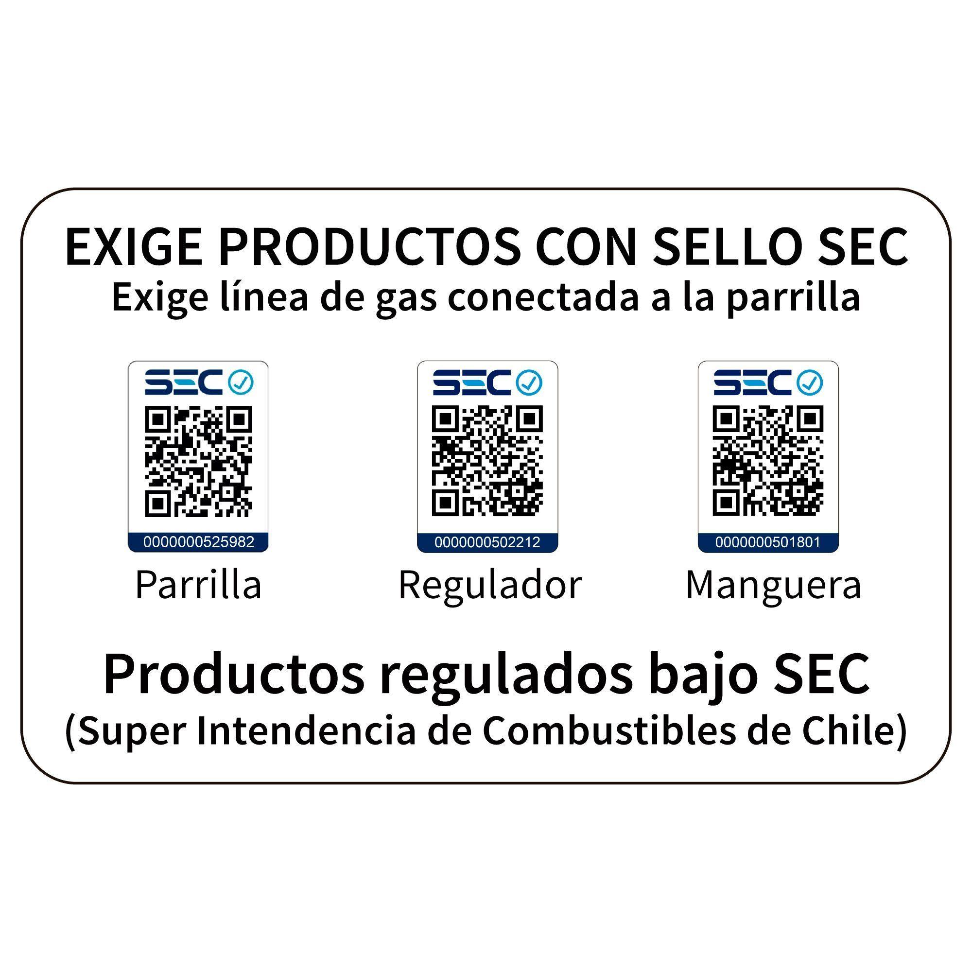 Set Parrilla a Gas 6 Quemadores Texas Black + Funda-5