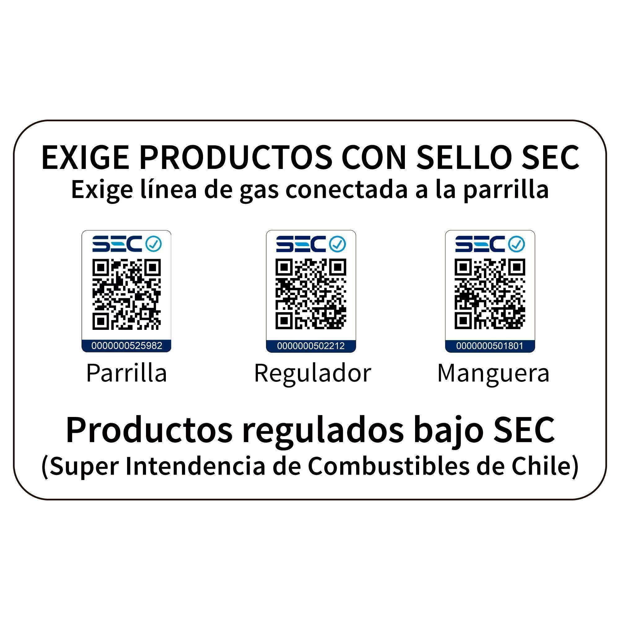 Set Parrilla a Gas 6 Quemadores Texas Black + Funda XL-5