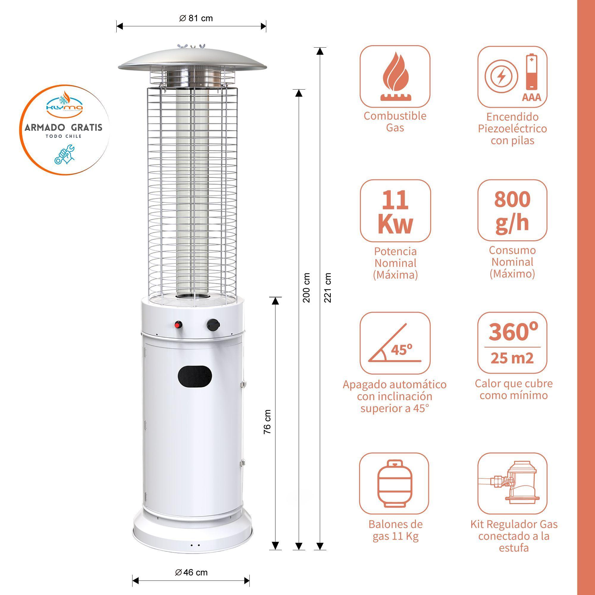 Estufa a Gas Exterior TUB White-2