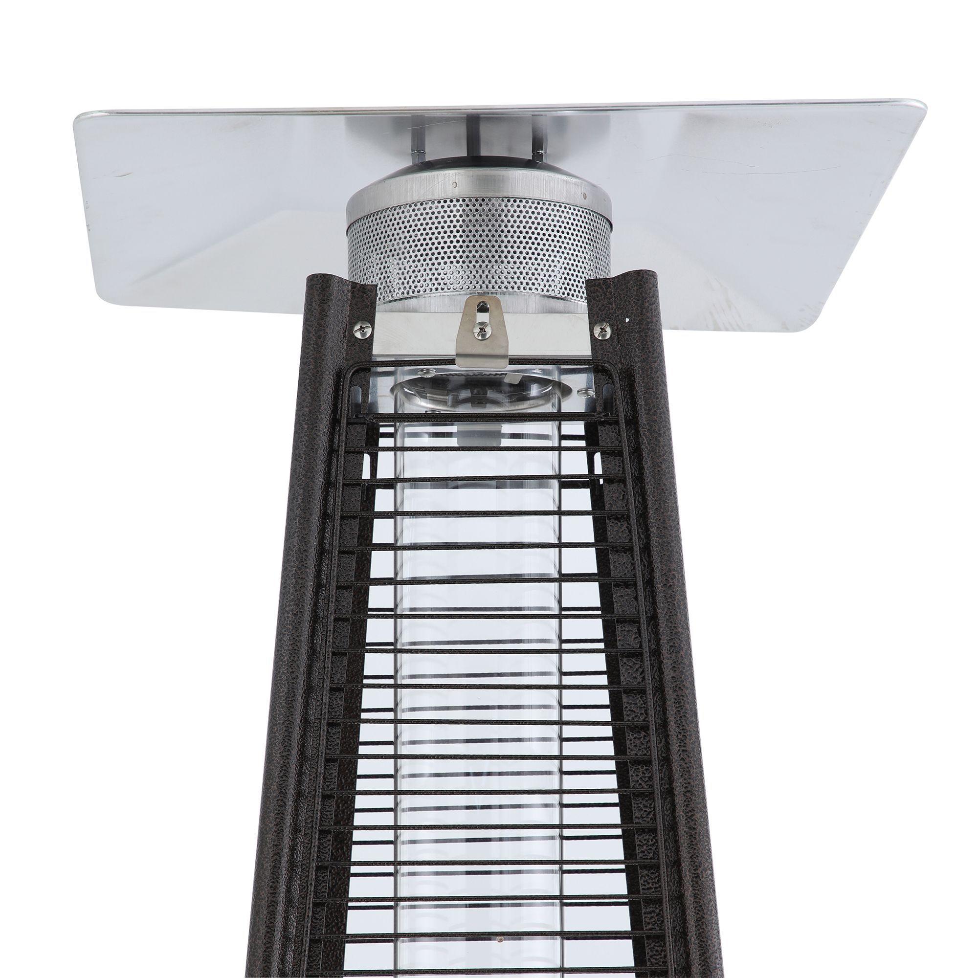 Estufa a Gas Exterior Terraza OBELISK Rattan-5