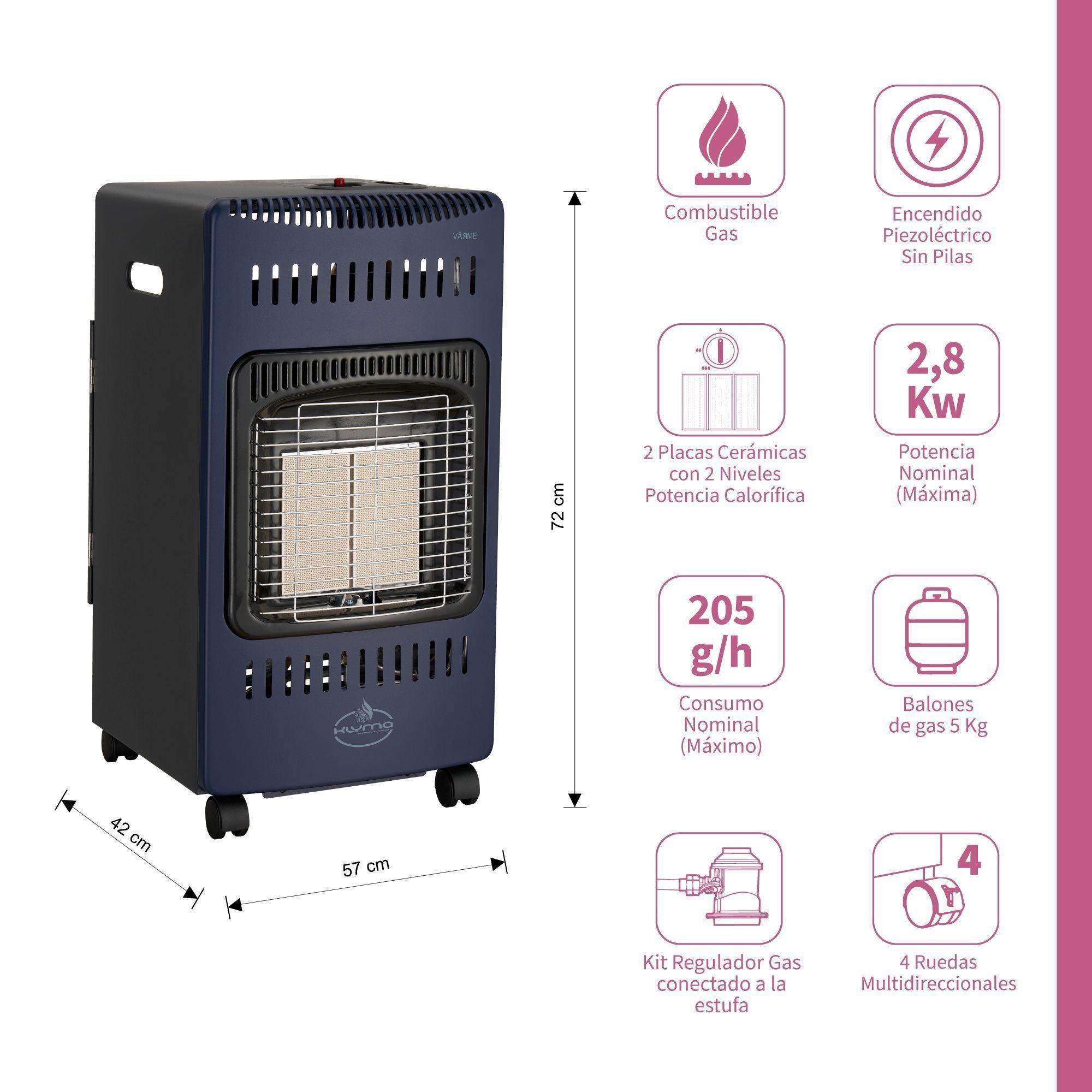 Estufa a Gas Interior 5 Kg 2 8 Kw VARME Blue-1