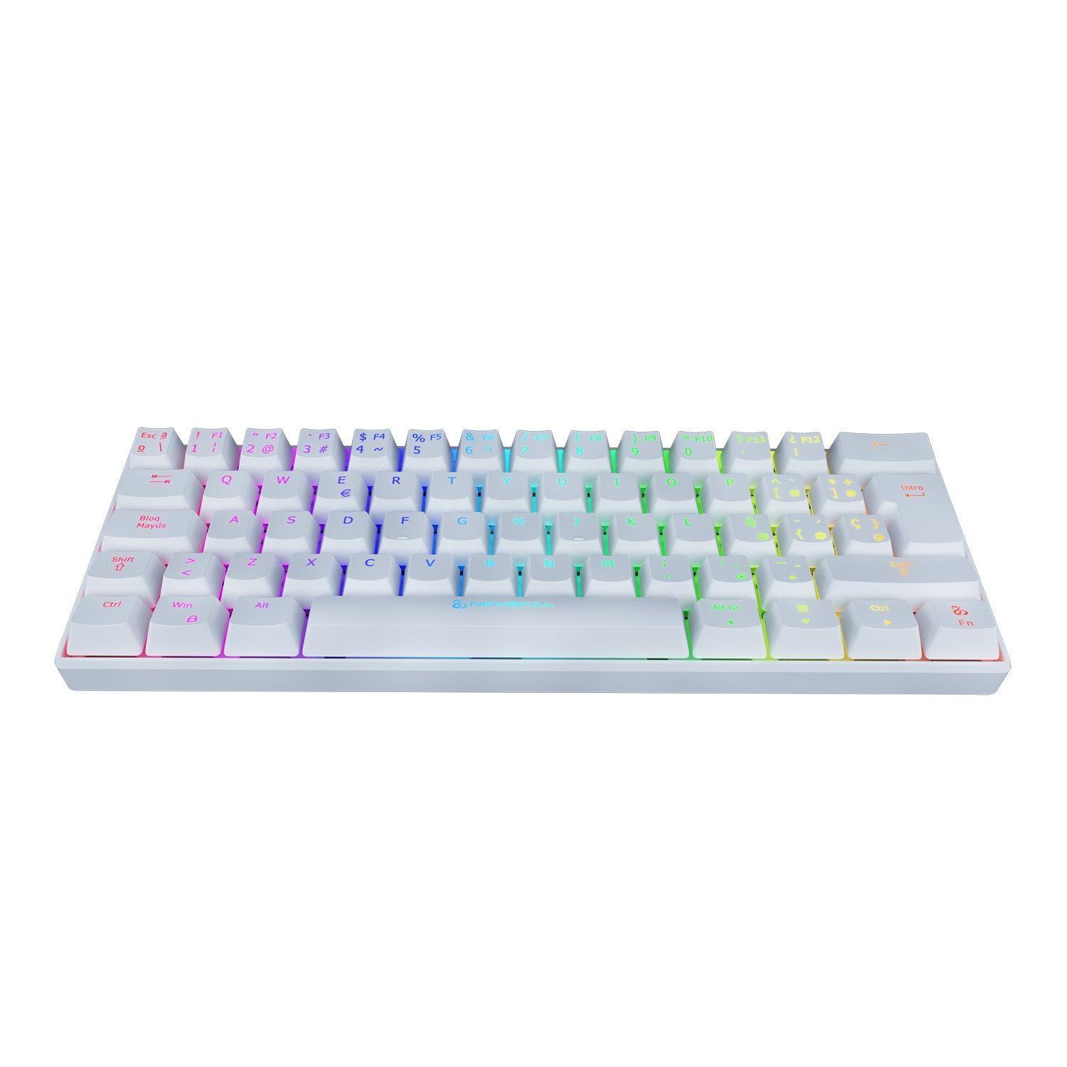 Teclado Inalam Gamer Pyros Ivory RGB Switch Outemu Red-0
