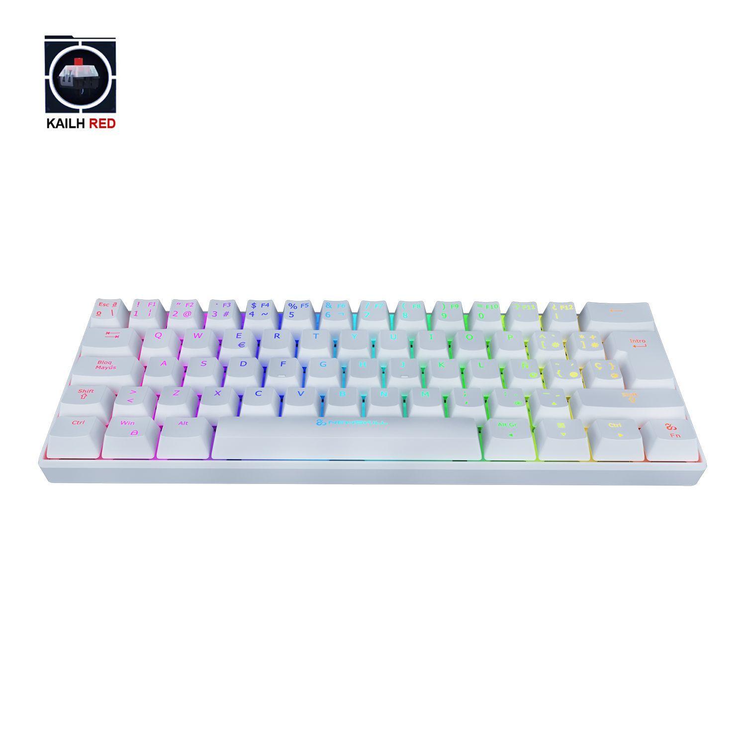 Teclado Inalam Gamer Pyros Ivory RGB Switch Outemu Red-5