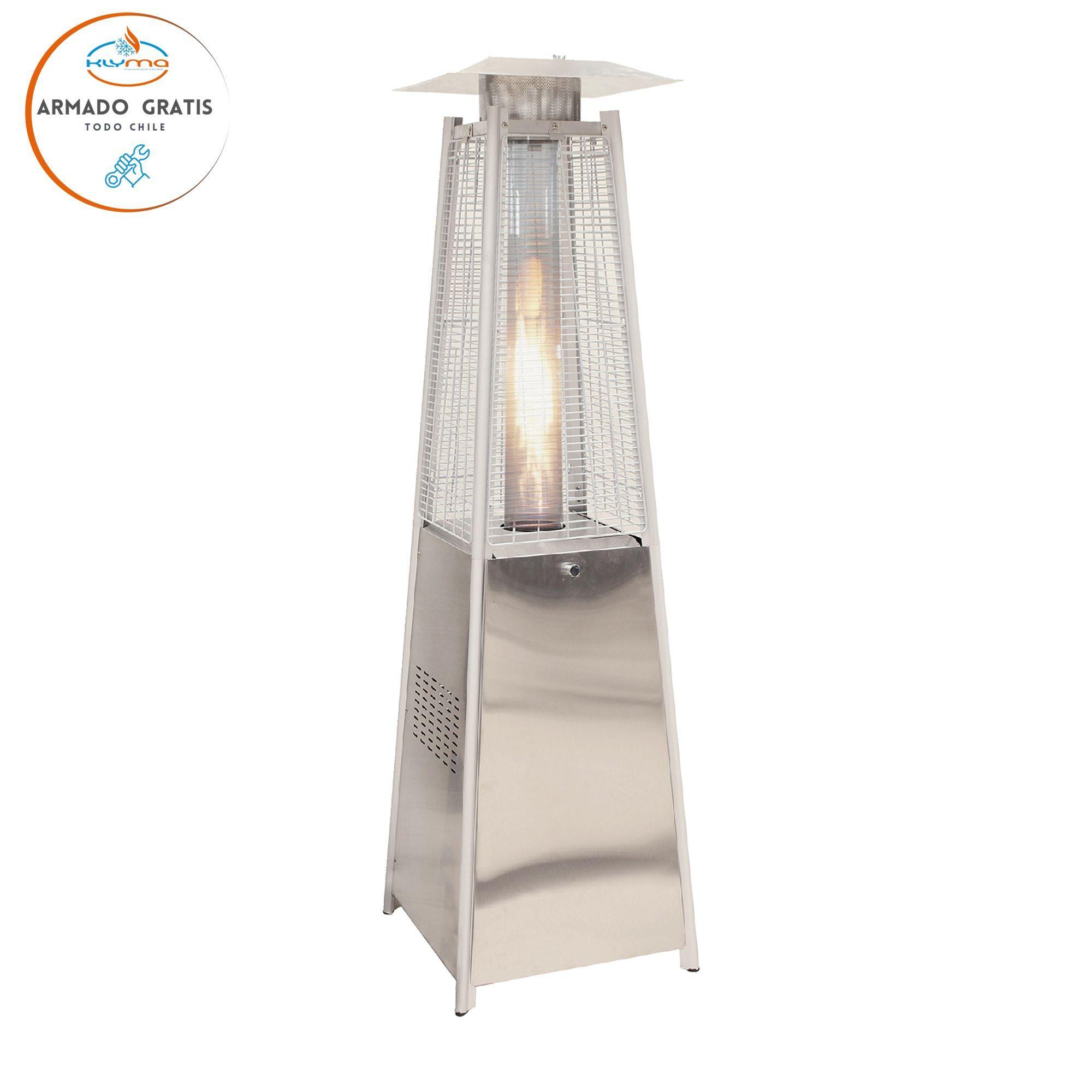 Estufa a Gas Exterior Terraza OBELISK LW Inox 1,8 metros-3