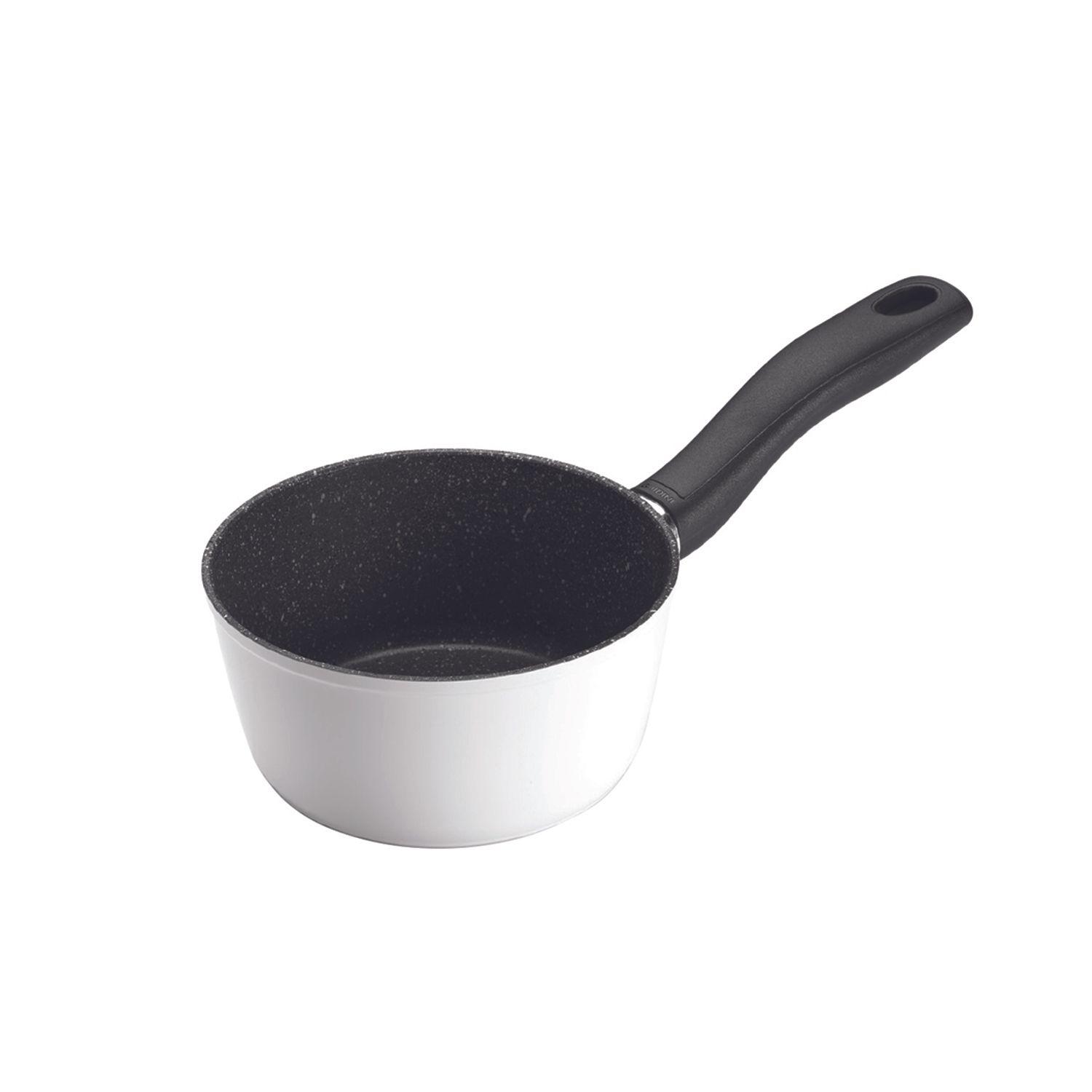 SET Cacerola 16cm Antiadherente Blanco  con Tapa Daily-1