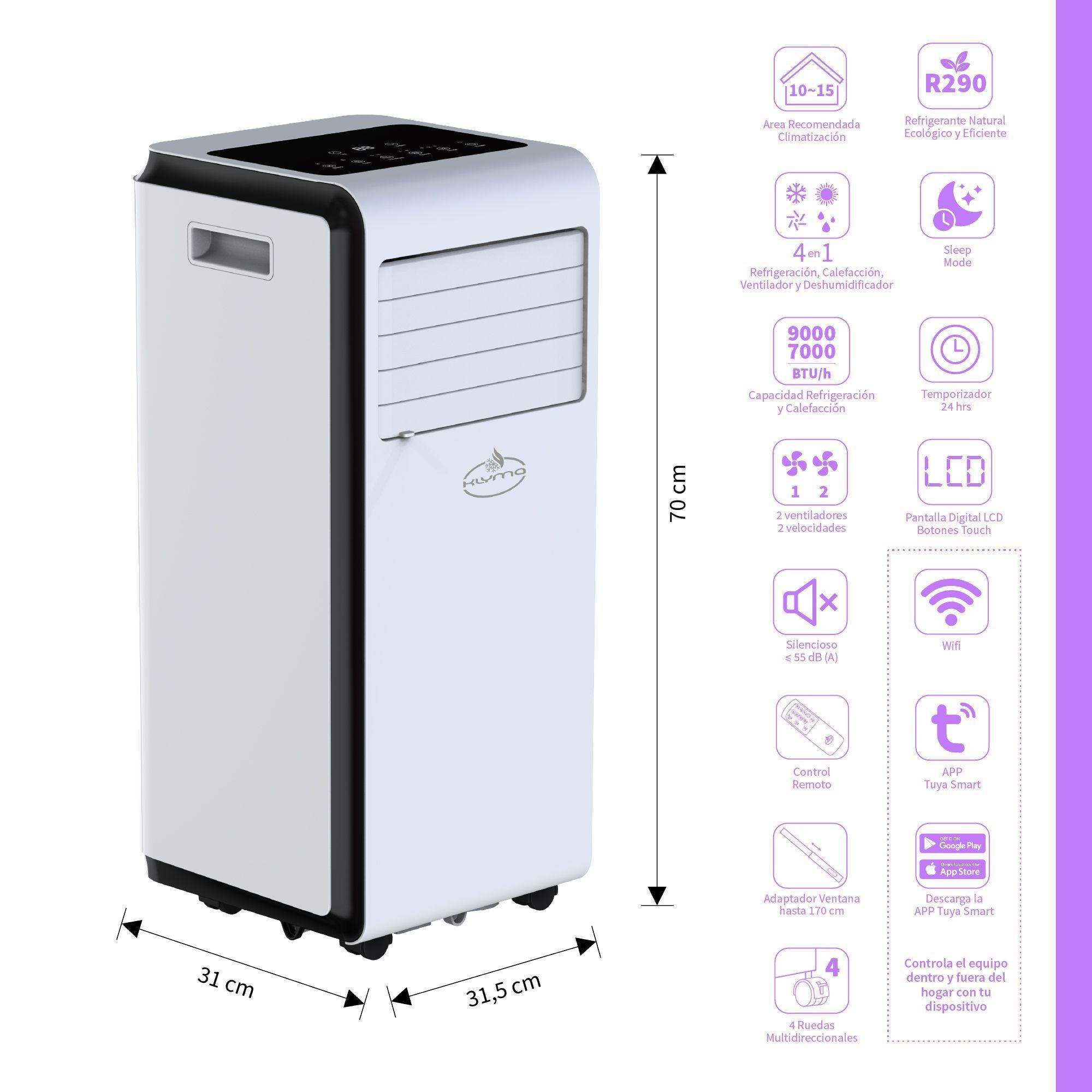Aire Acondicionado Portátil WiFi 9000 BTU ꓘÖLD 9wf PRO White-1