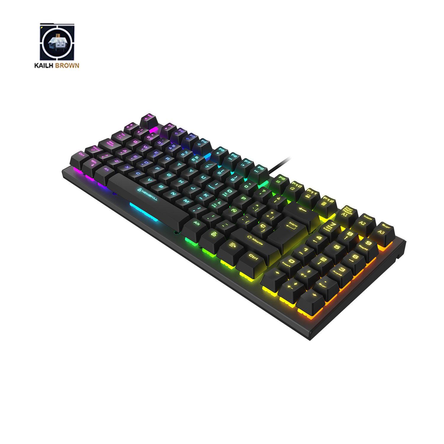 Teclado Gamer Chronos TKL Negro Switch Outemu Brown-8