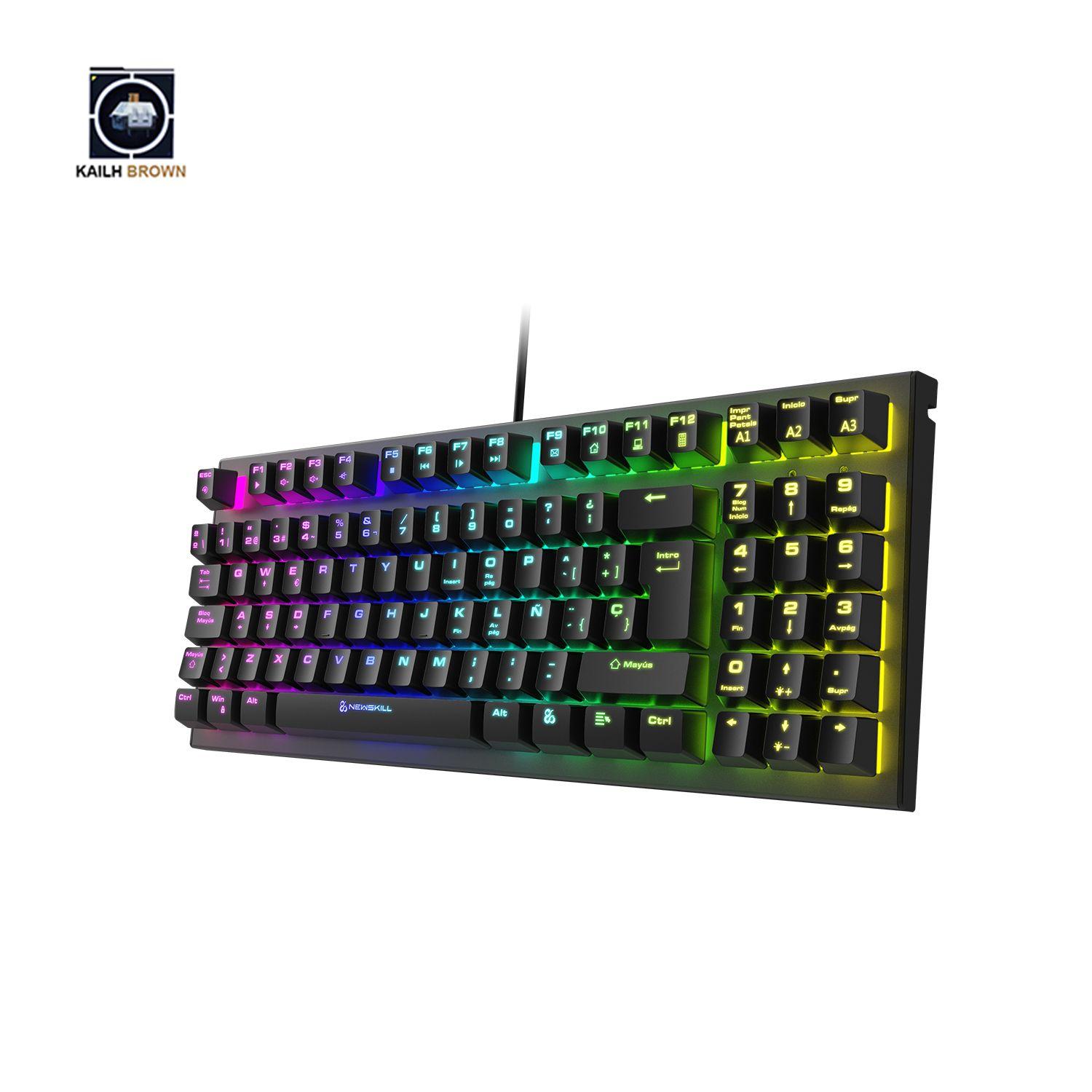 Teclado Gamer Chronos TKL Negro Switch Outemu Brown-9