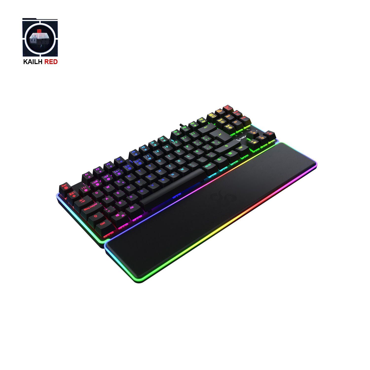 Teclado Gamer Gungnyr Negro TKL Pro RGB Switch Gateron Red-3