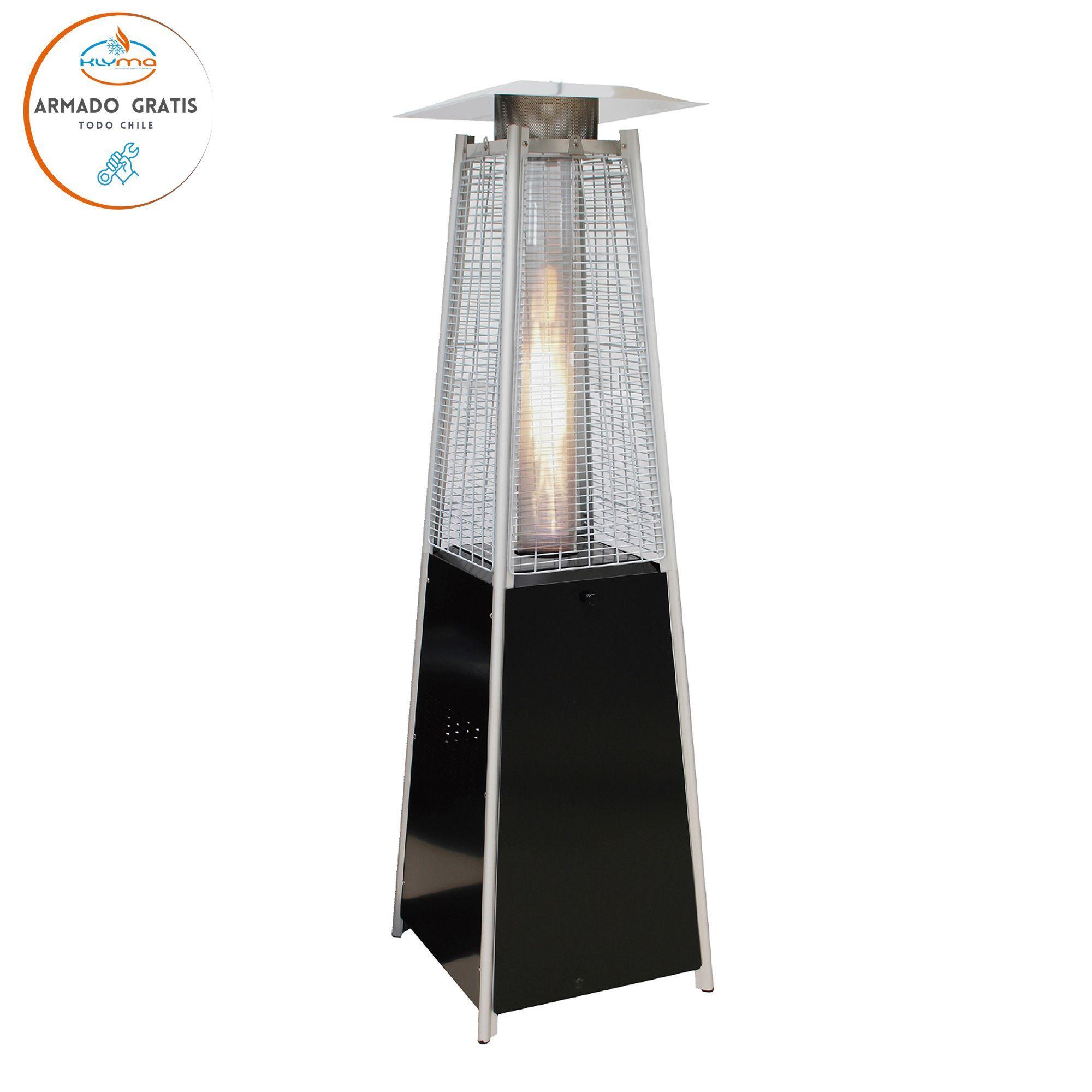 Estufa a Gas Exterior Terraza OBELISK LW Negro 1,8 metros-3