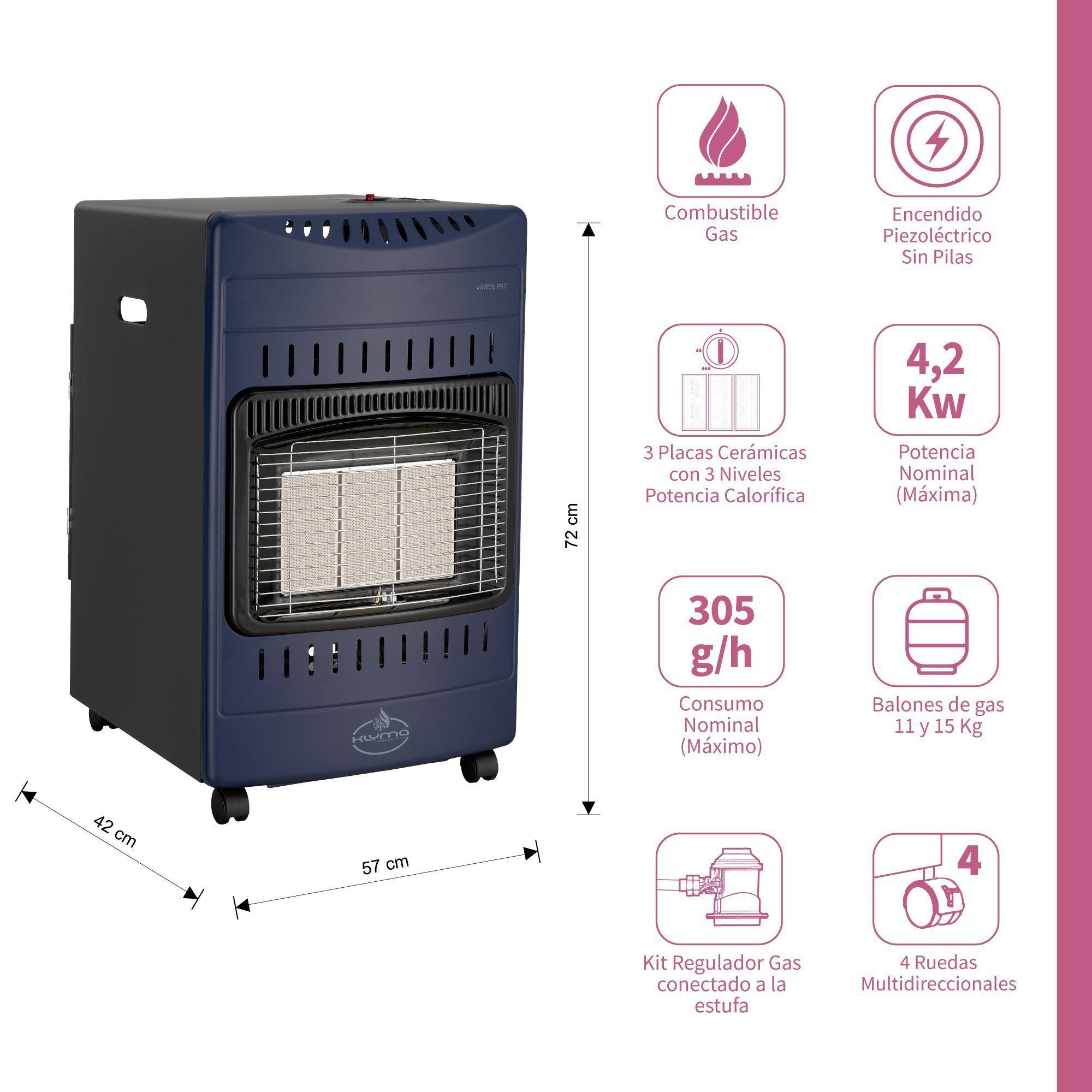 Estufa a Gas Interior 15 Kg 4 2 Kw VARME PRO Blue-1