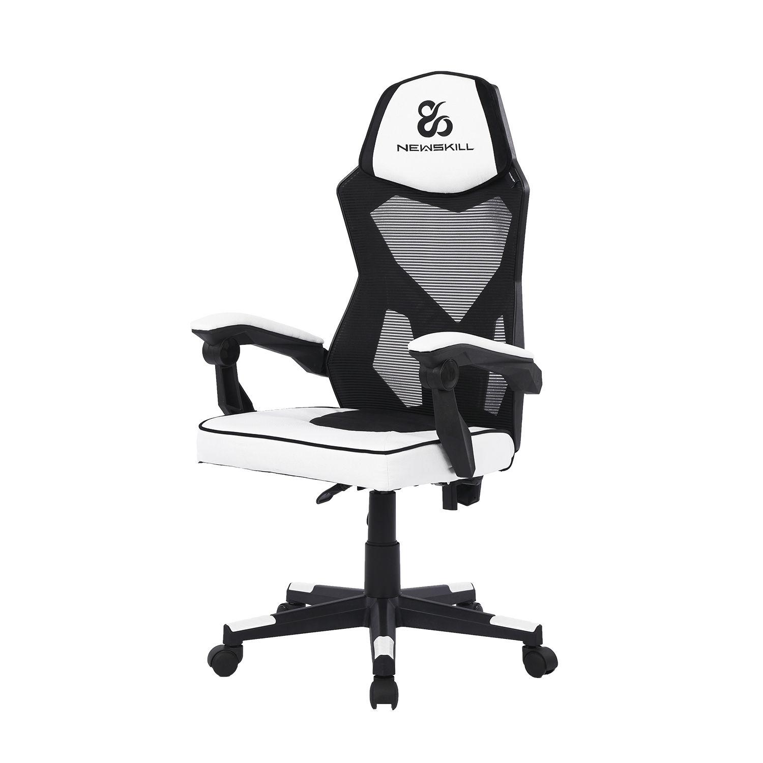 Silla Gamer Eros Ergonomica Malla Blanco/Negro-2