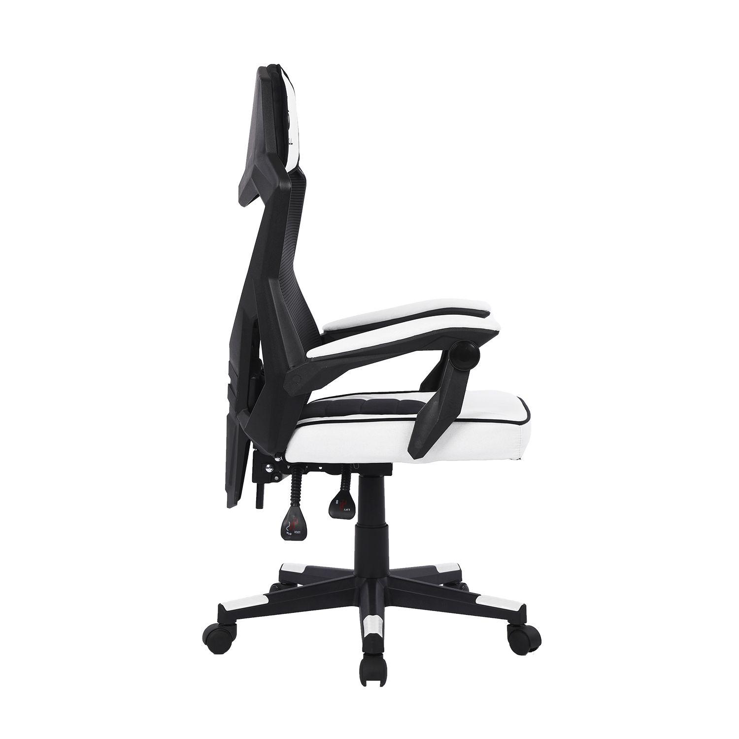 Silla Gamer Eros Ergonomica Malla Blanco/Negro-3