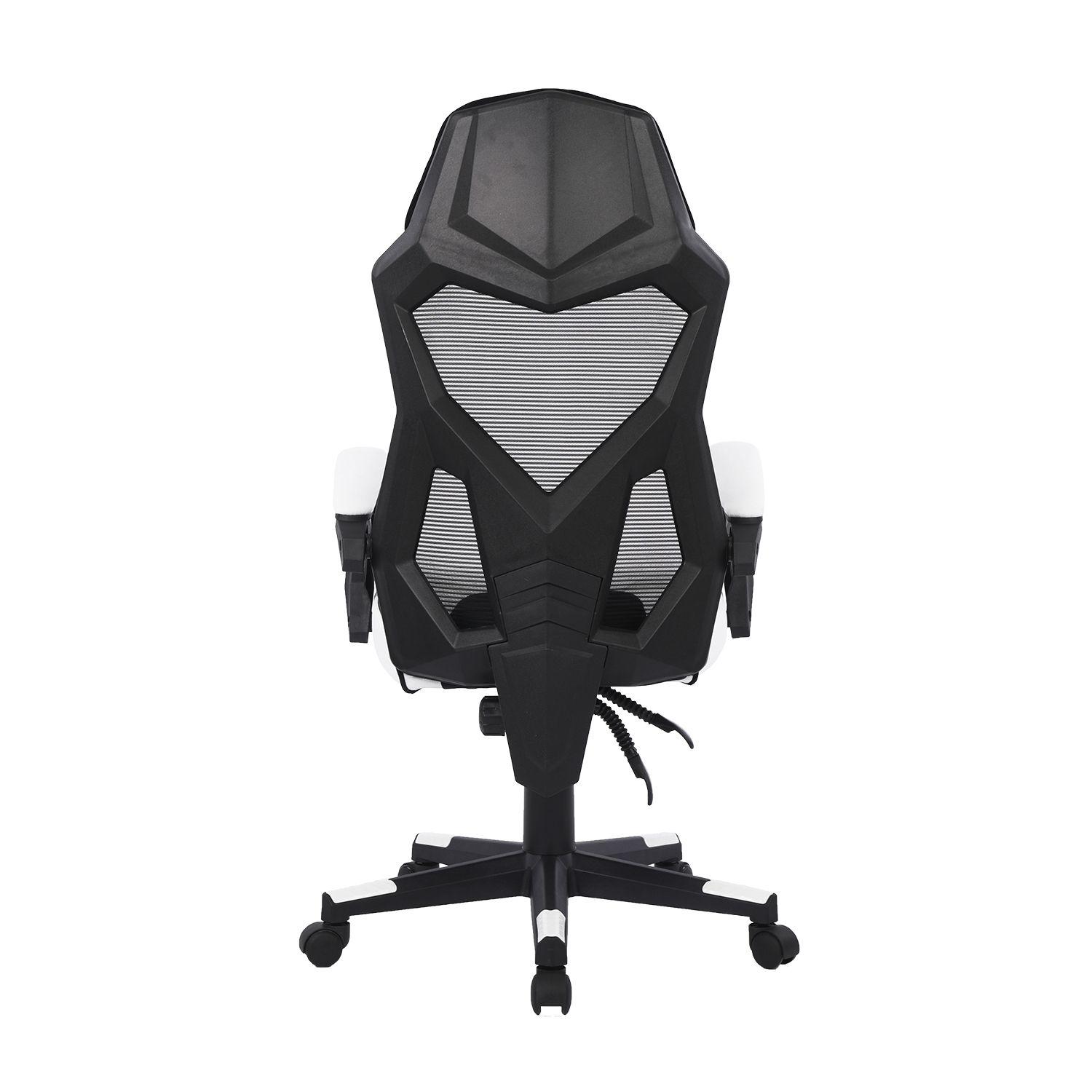 Silla Gamer Eros Ergonomica Malla Blanco/Negro-5