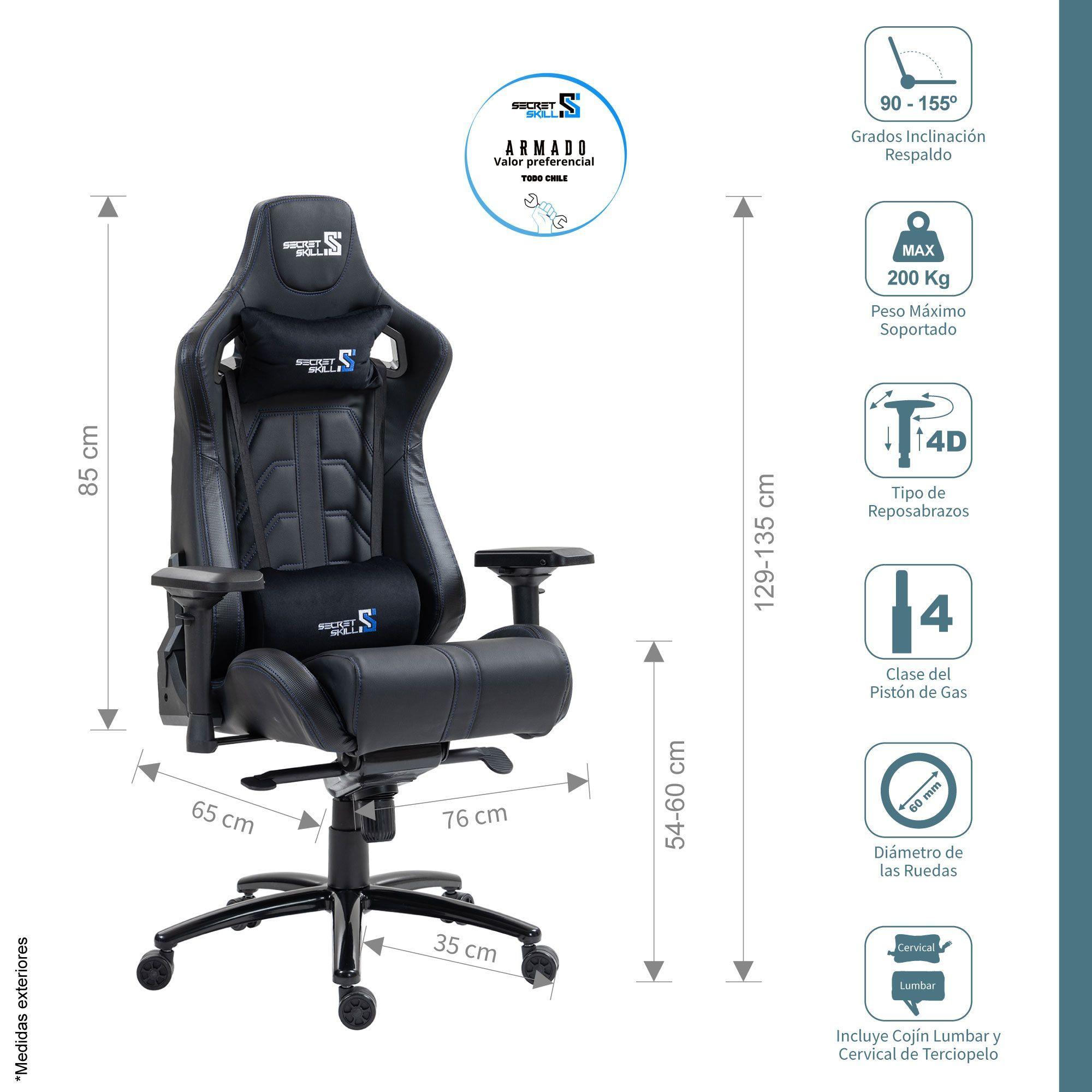 Silla Gamer Black Wolf Negro /Negro-1