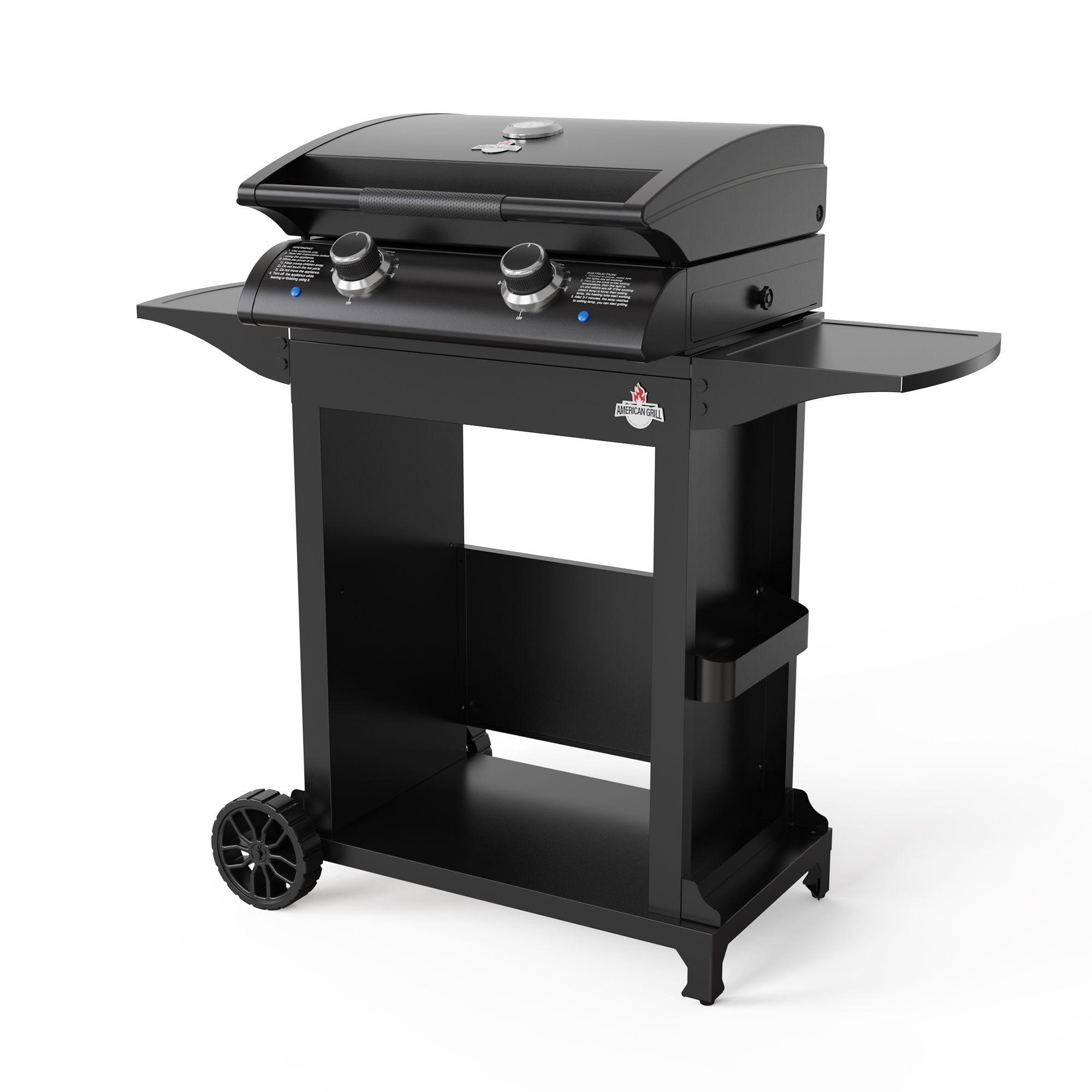 Set Parrilla Exterior Electrica E2B Boston Black con Carro + Funda S-1