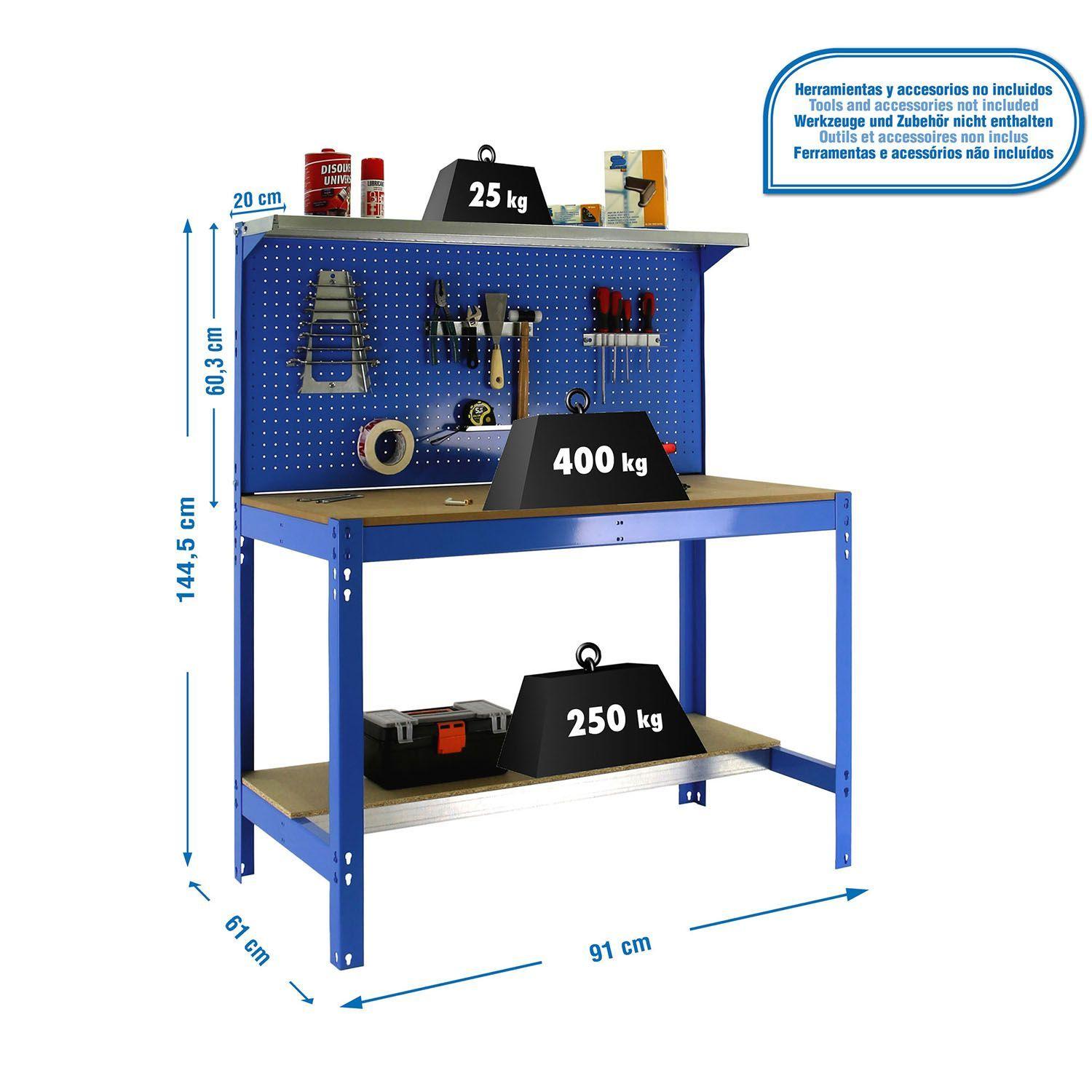 Banco Simonwork BT3 900 Azul/Madera Simonrack-2