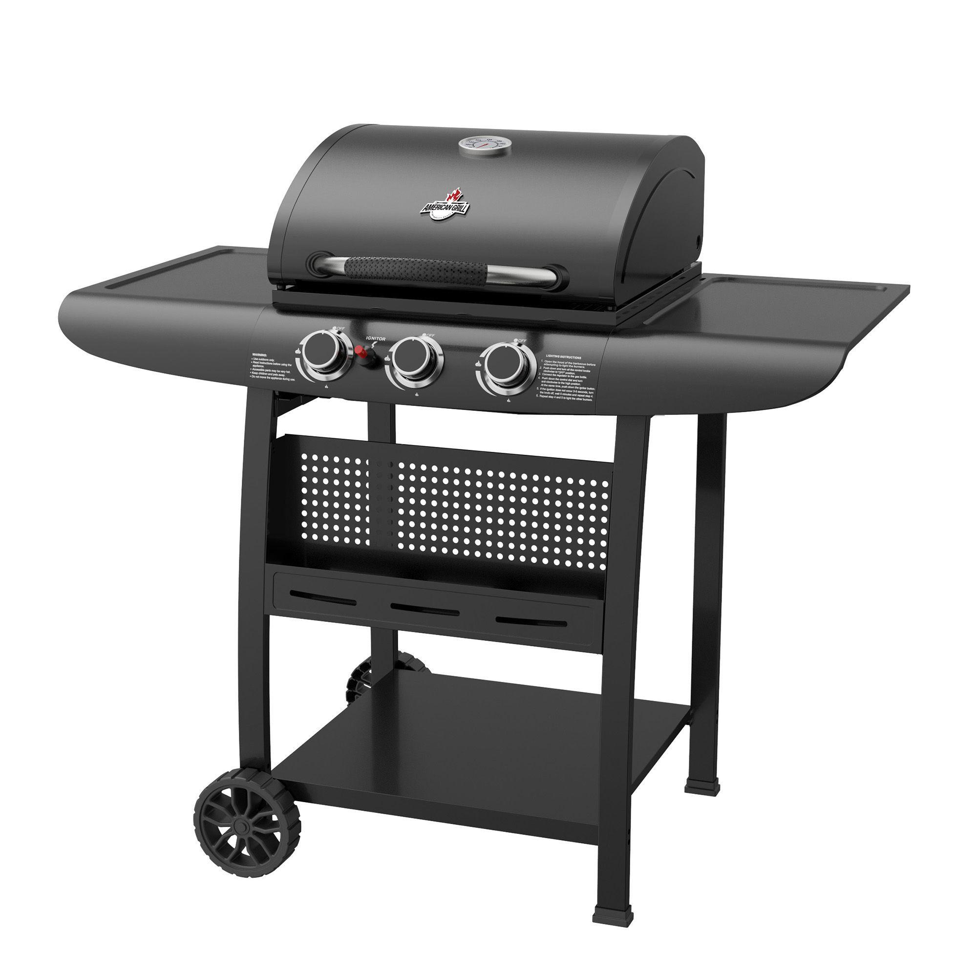 Parrilla a Gas 3 Quemadores Kansas Black-3