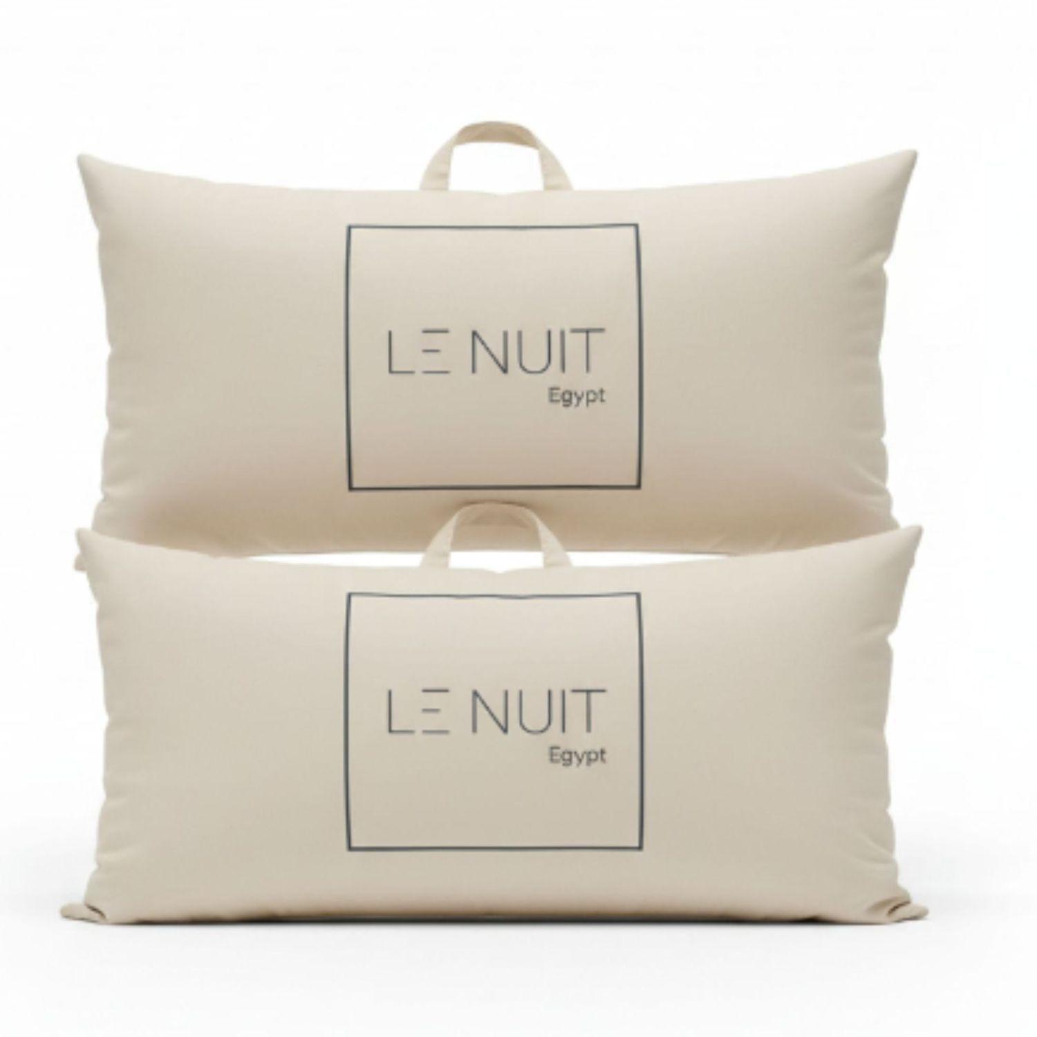 Set 2 Almohadas 1200 Gr Microfibra Tela 300 Hilos Algod n Egipcio 50x90 cm Blanco-2