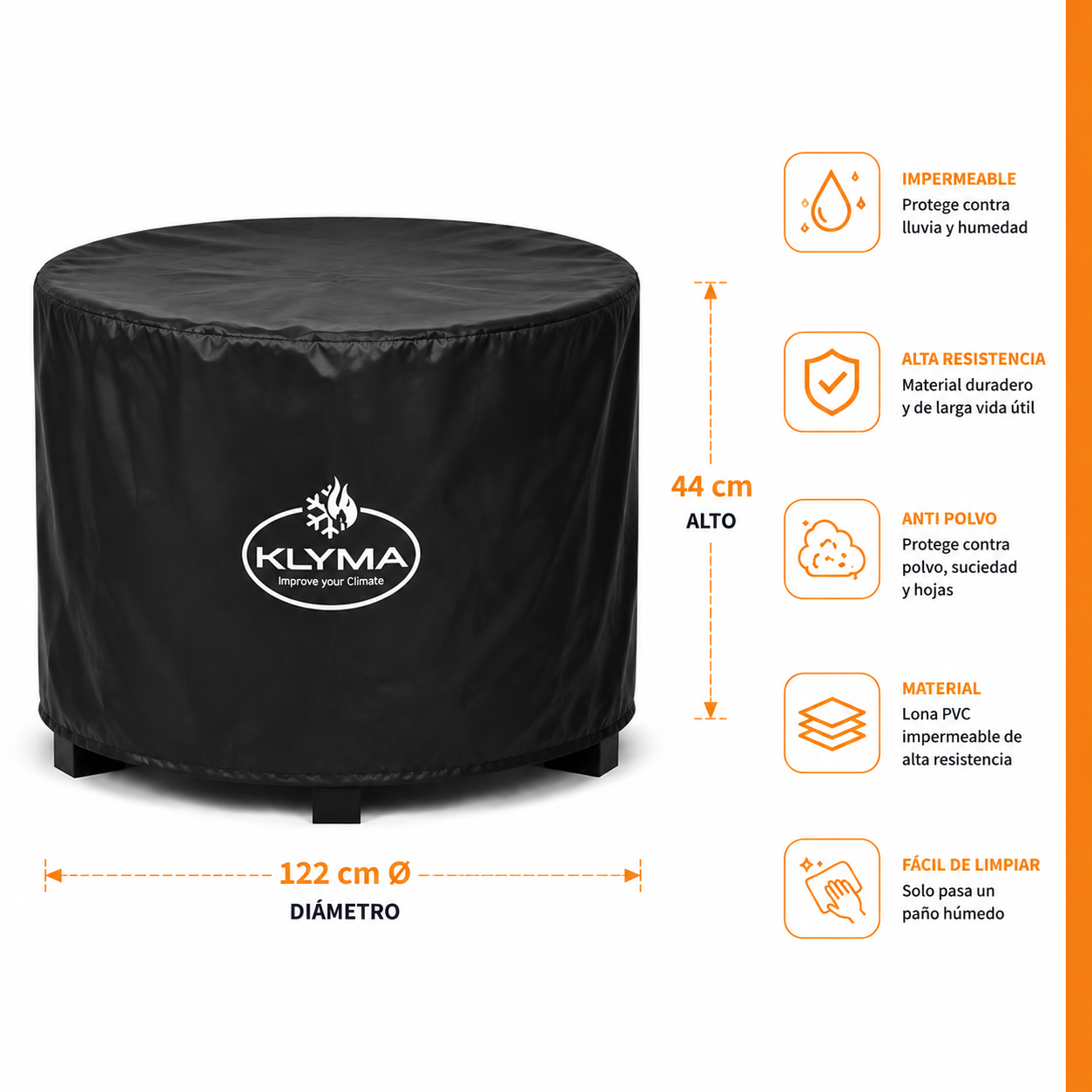 Fogon Brasero Sin Humo 65cm PATAGON Black Funda-3