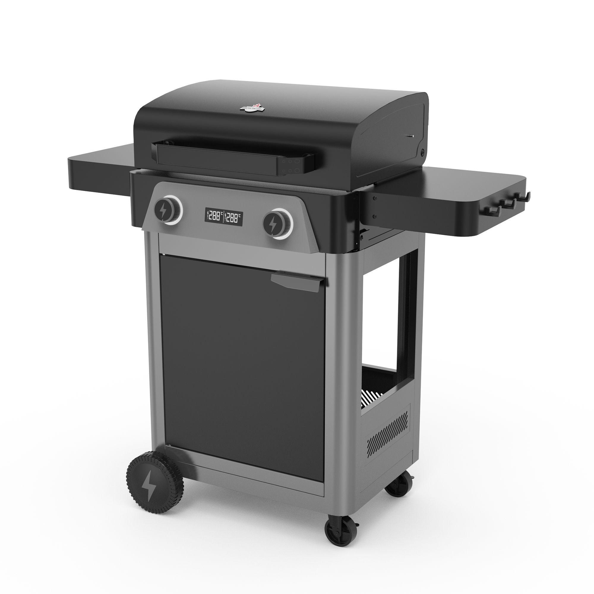 Set Parrilla Exterior Electrica E2B California Black + Funda S-2