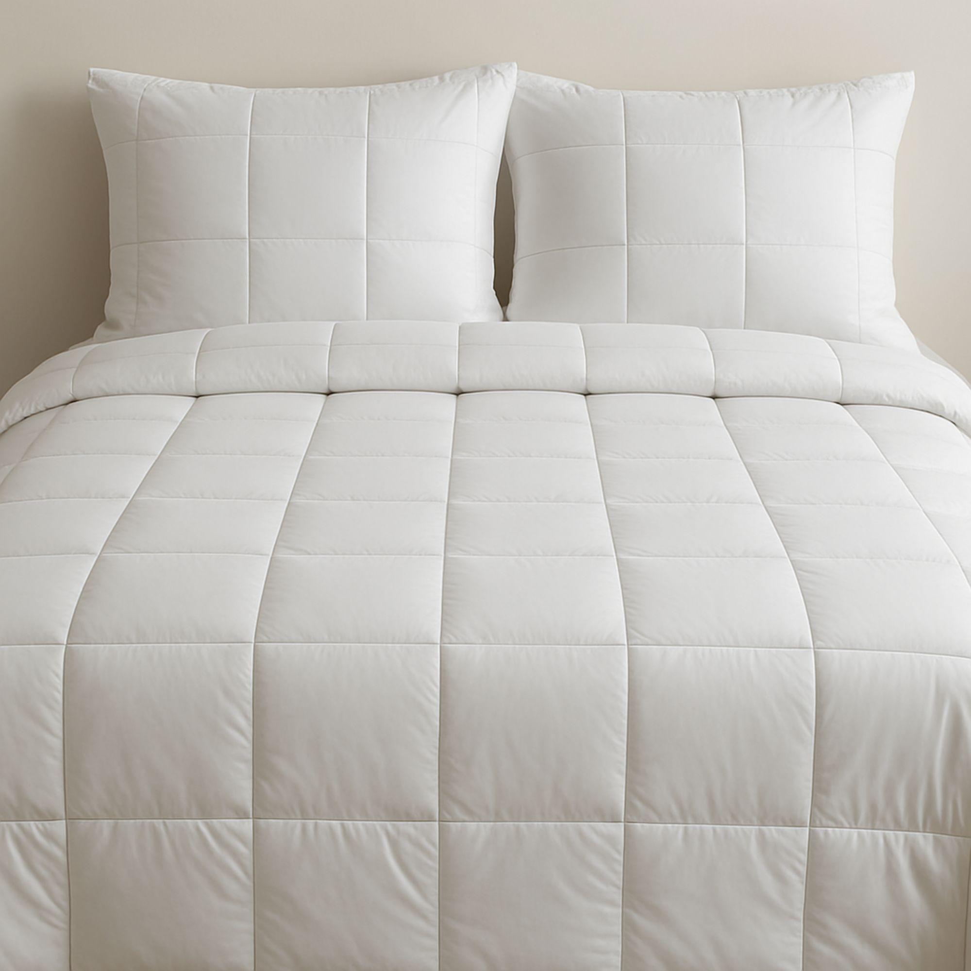 Quilt King Algodón Egipcio 300 Hilos Cuadros Blanco-2