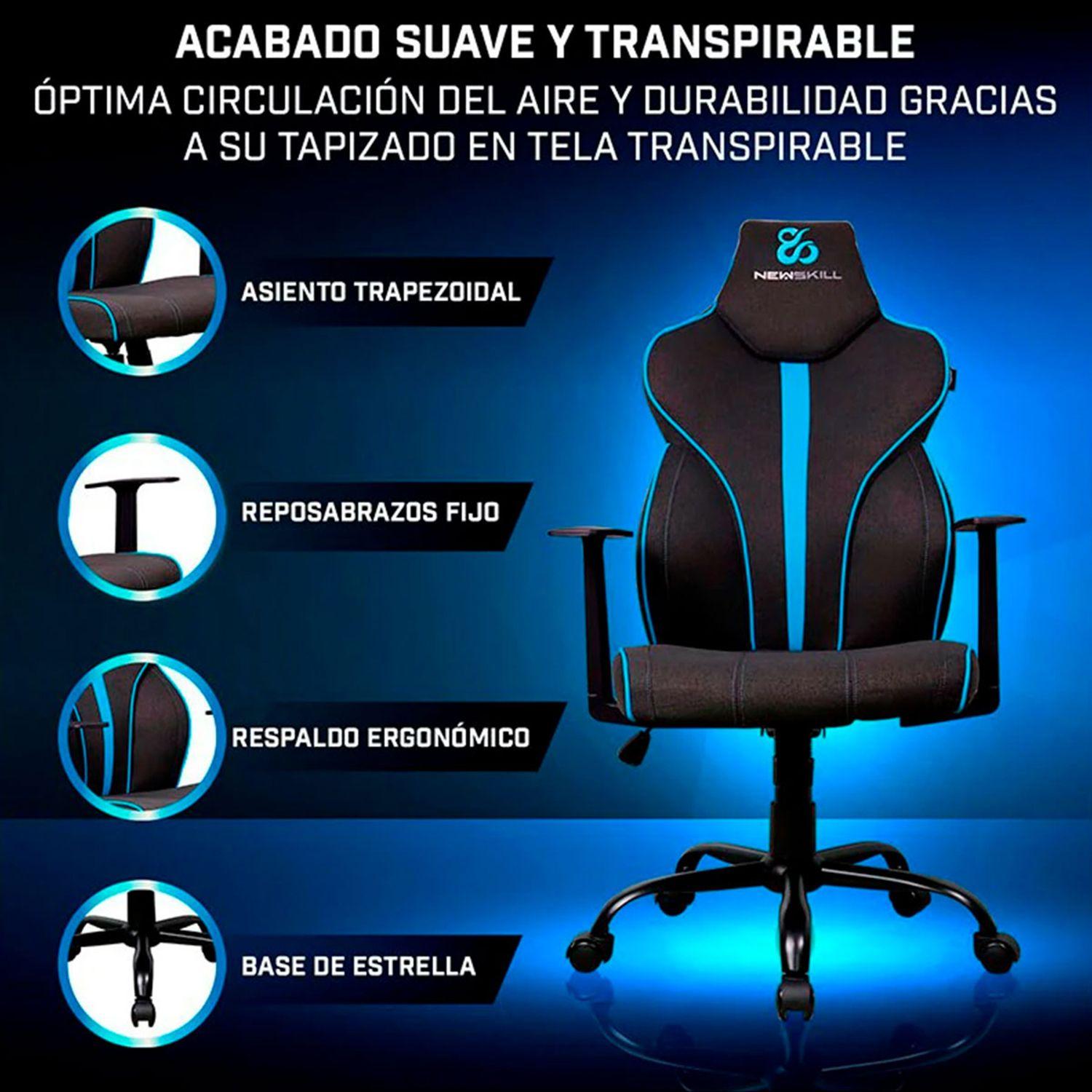 Silla Gamer  Fafnir Azul/Negro-5