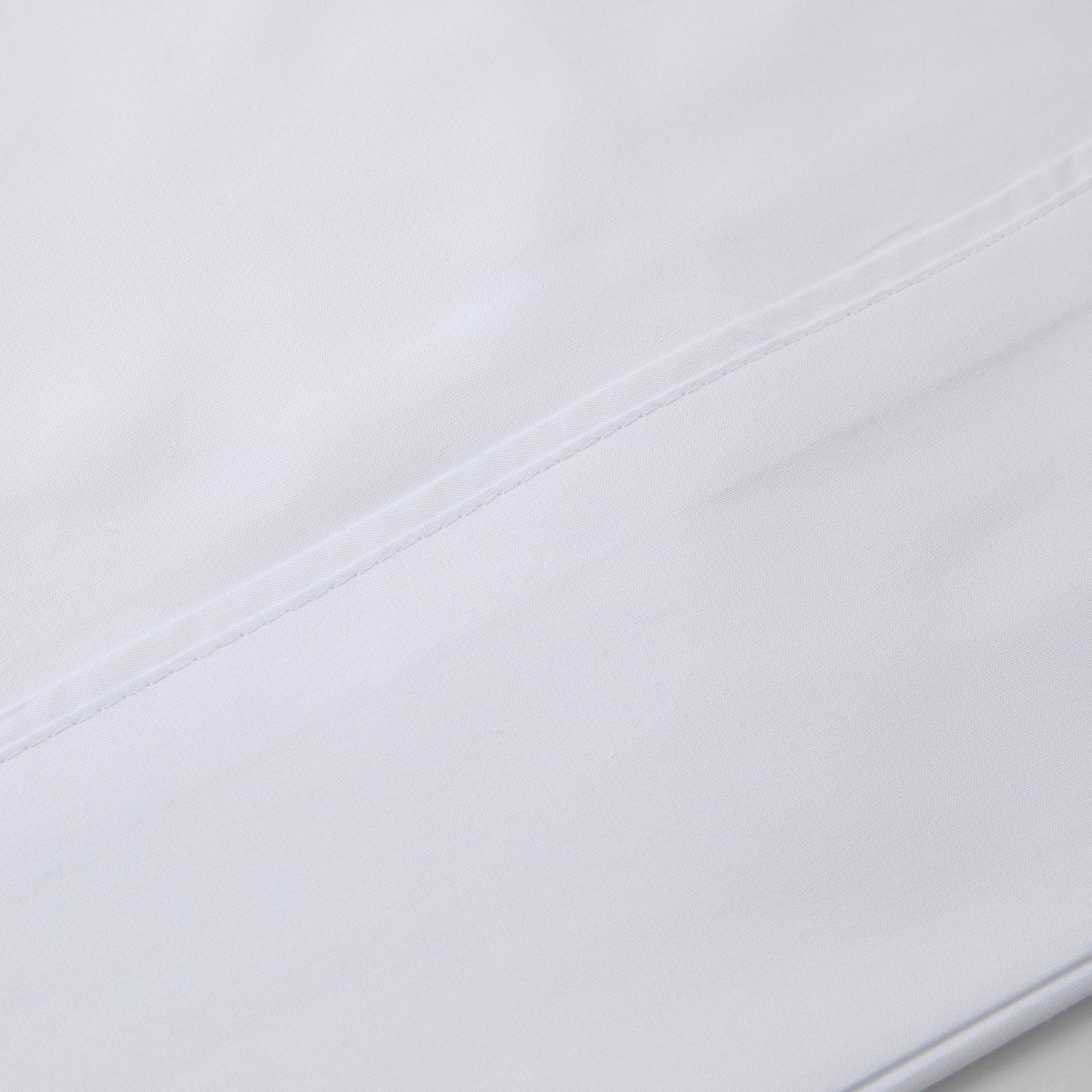 2 Set Sábanas 300 Hilos Algodón Pima Peruano Percale Liso Blanco 2 Pl-4