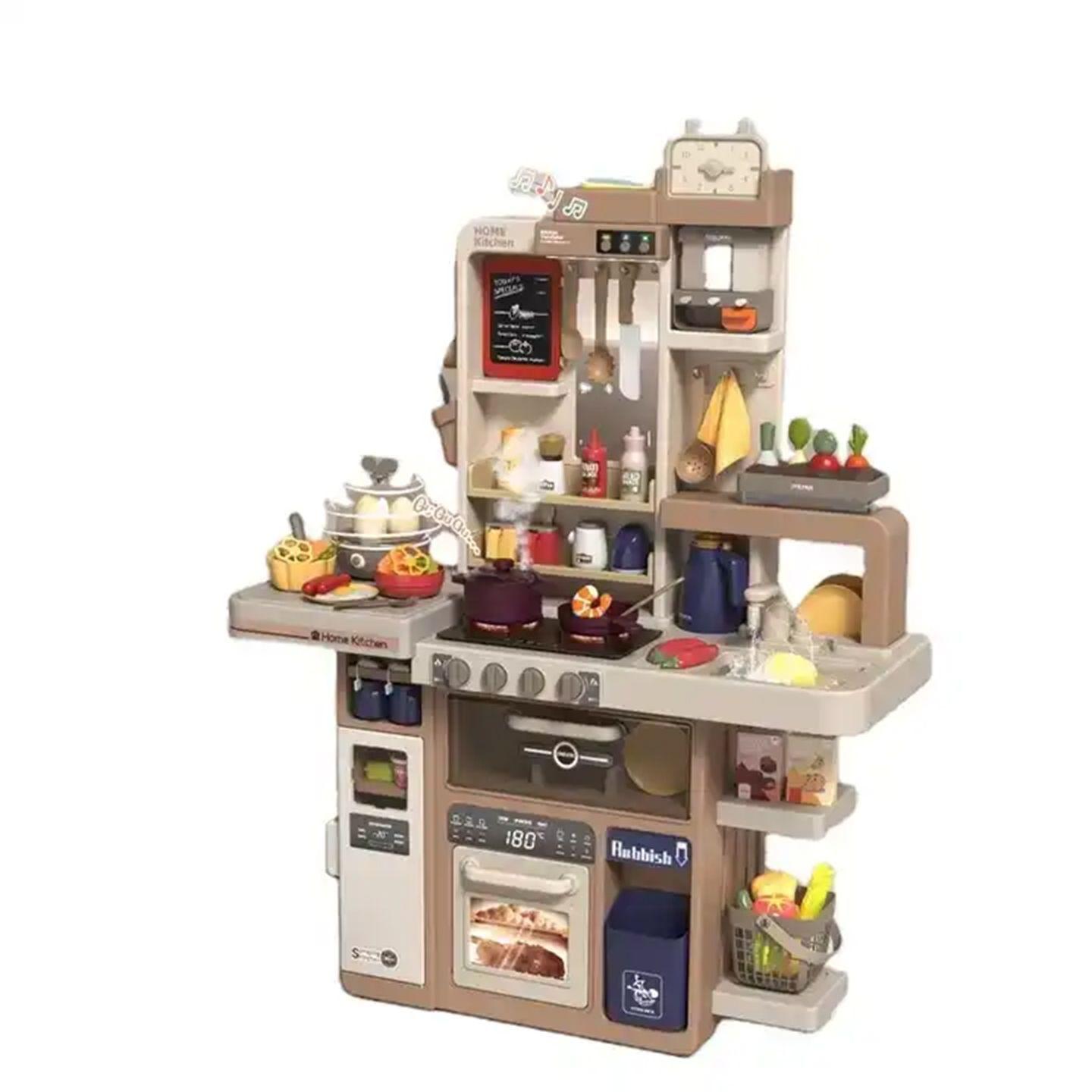 Set Juego Juguete Cocina Con Luz, Sonido Y Vapor 88 Piezas 93.5 cms -0