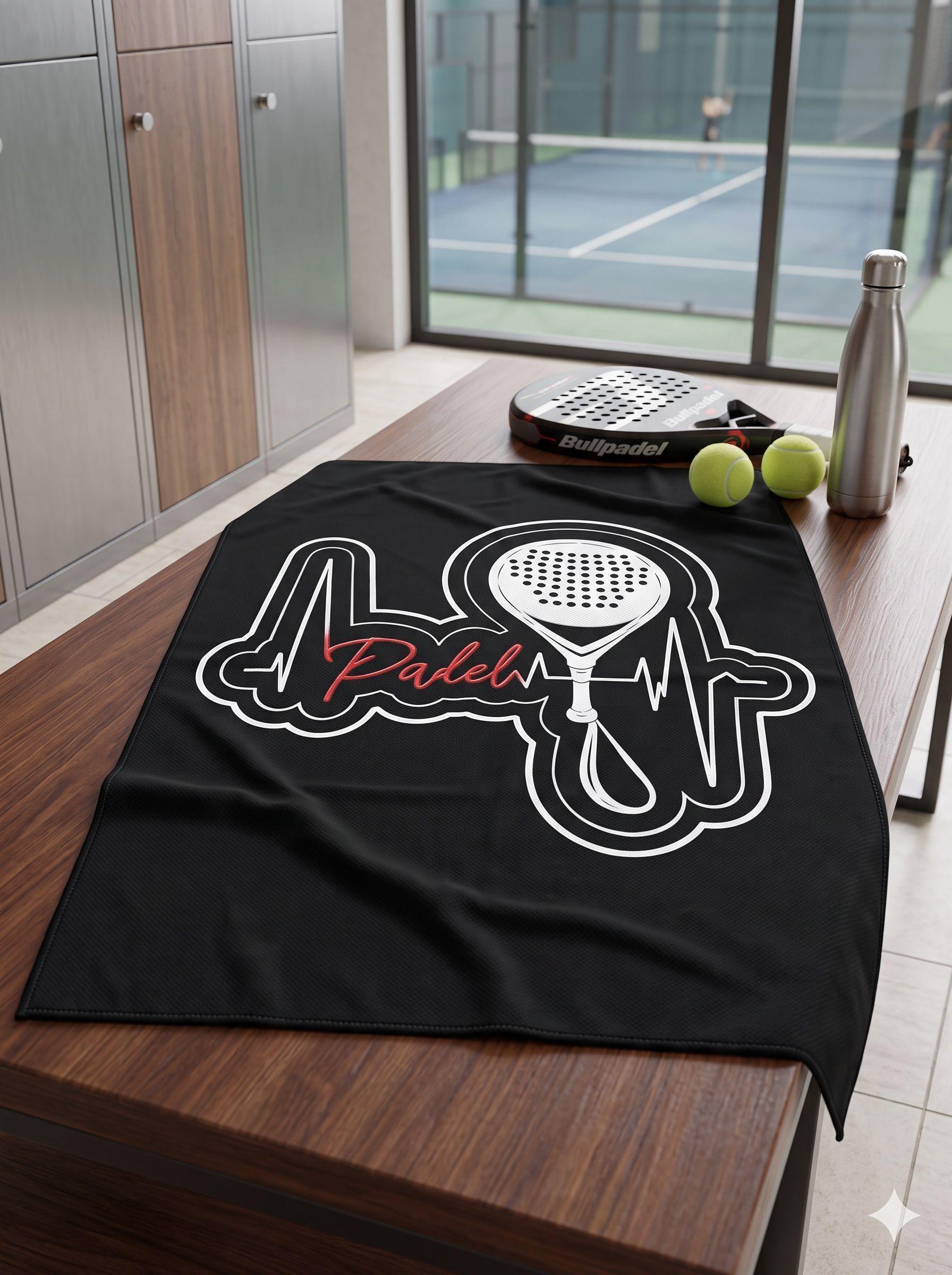 Toalla Deportiva Black Pádel de Enfriamiento y Secado Rápido -2