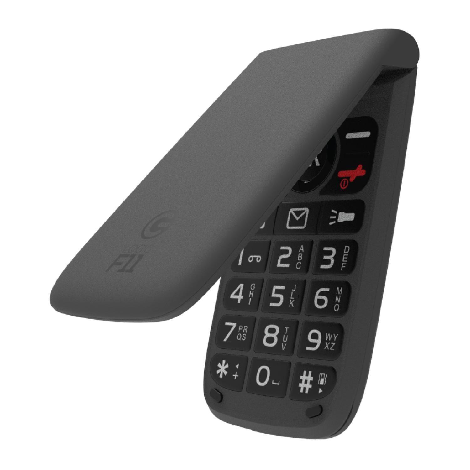 Celular Logic F11L Tipo Almeja para Adultos Mayores con Teclas Grandes Botón SOS Dual SIM Pantalla a-2