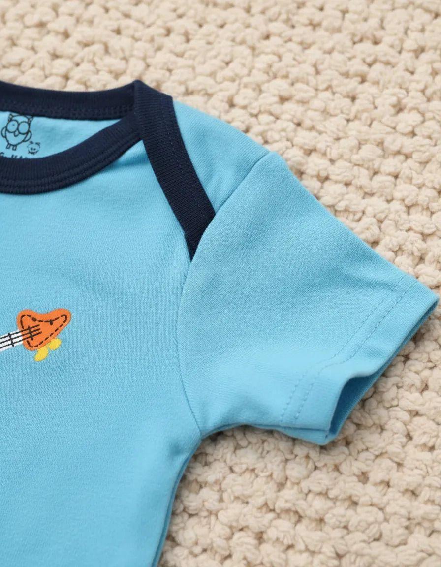 Pack 5 Poleras Manga Corta Algodon Bebe Surtido Niño Bebepelu-7