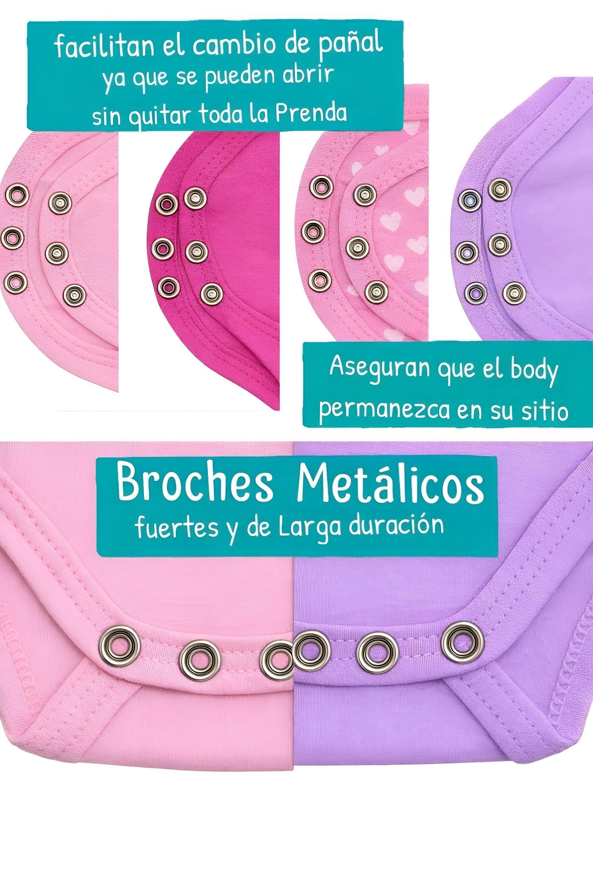 Pack 5 Body Manga Larga bebepelu Surtido Niña-4