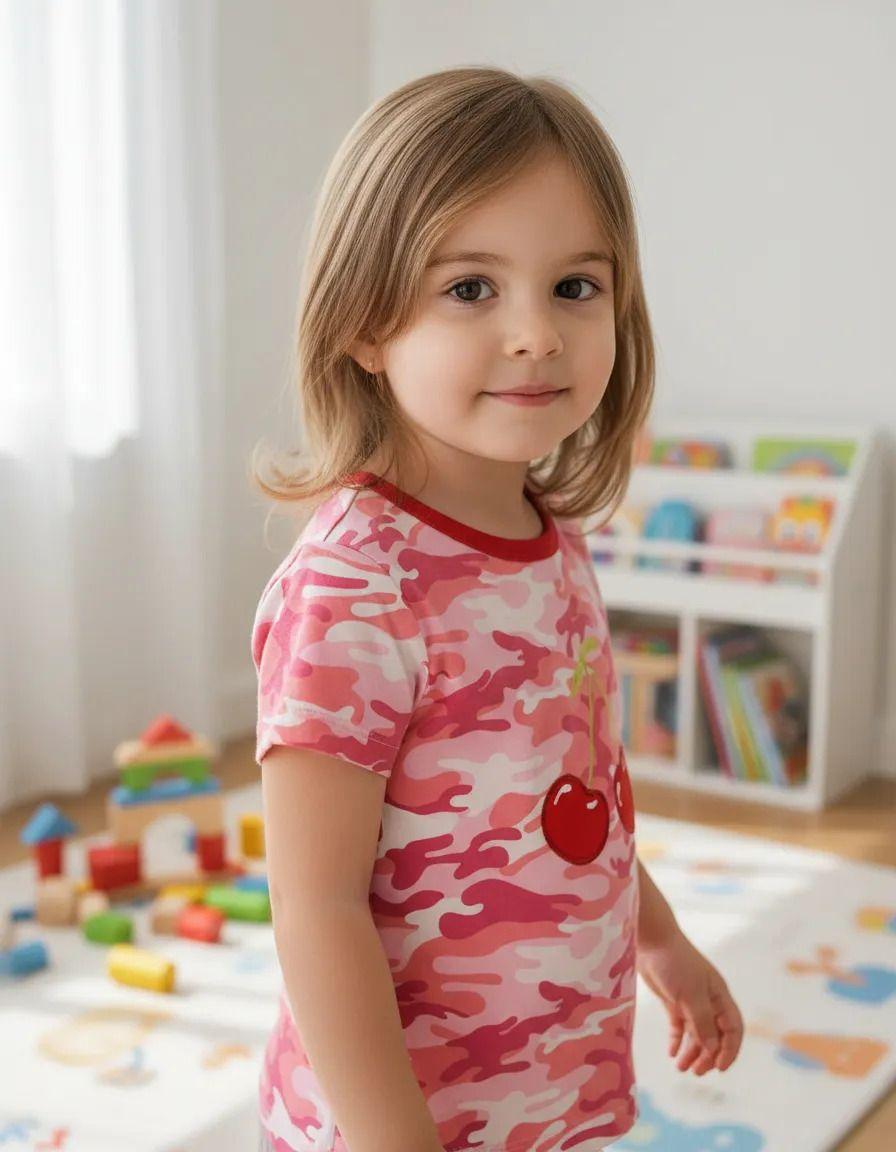 Pack 5 Poleras Manga Corta Bebe Algodón Surtido Niña Bebepelu-7