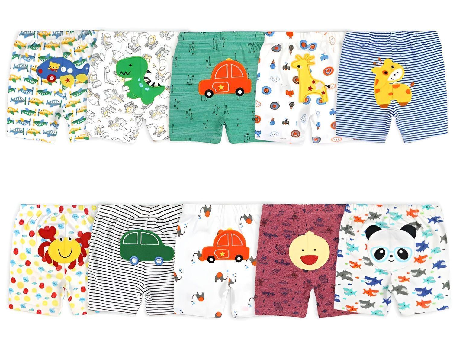 Pack 5 Shorts Pantalones Cortos Algodón Surtidos Niño Bebepelu-4