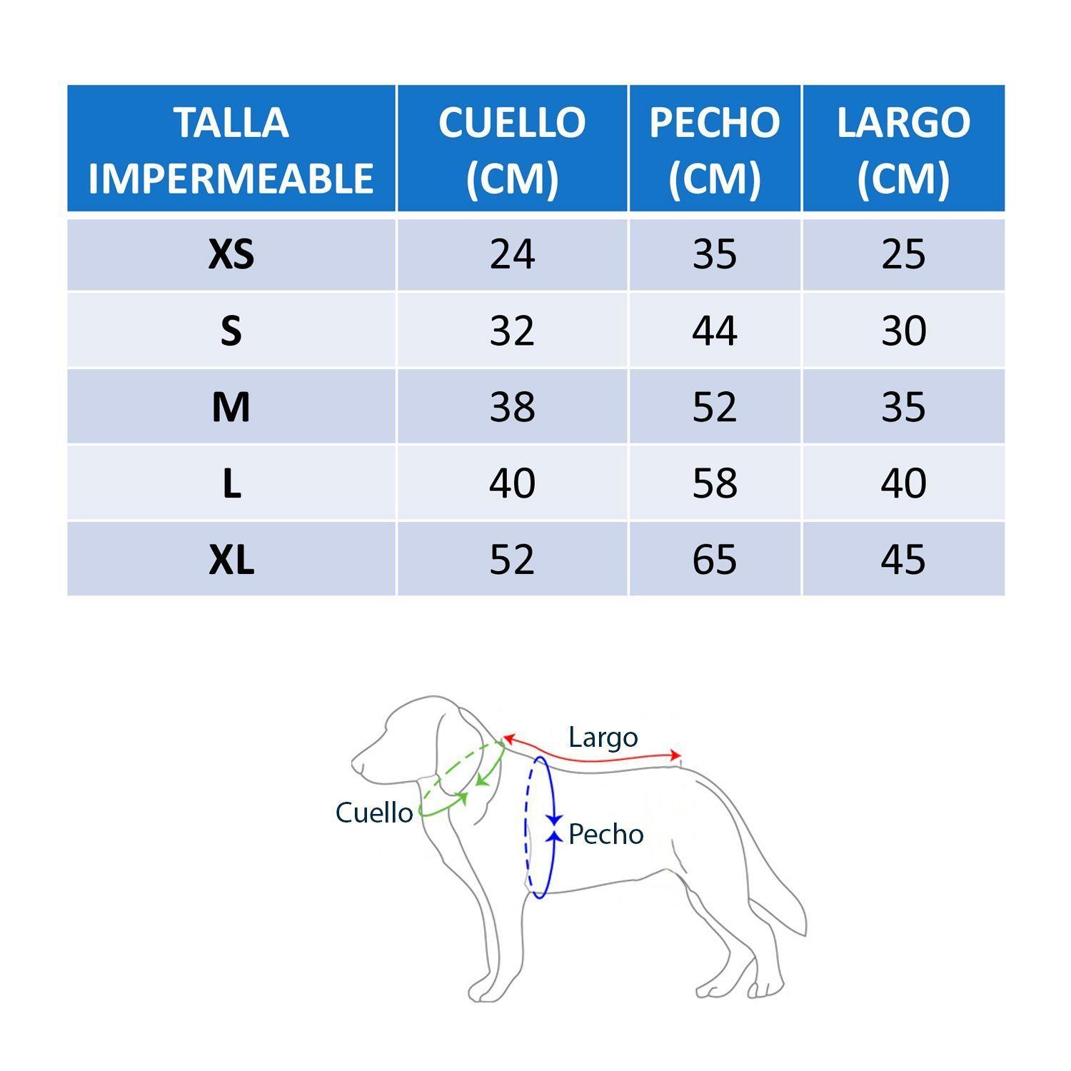 Impermeable Azul Rey talla L-3